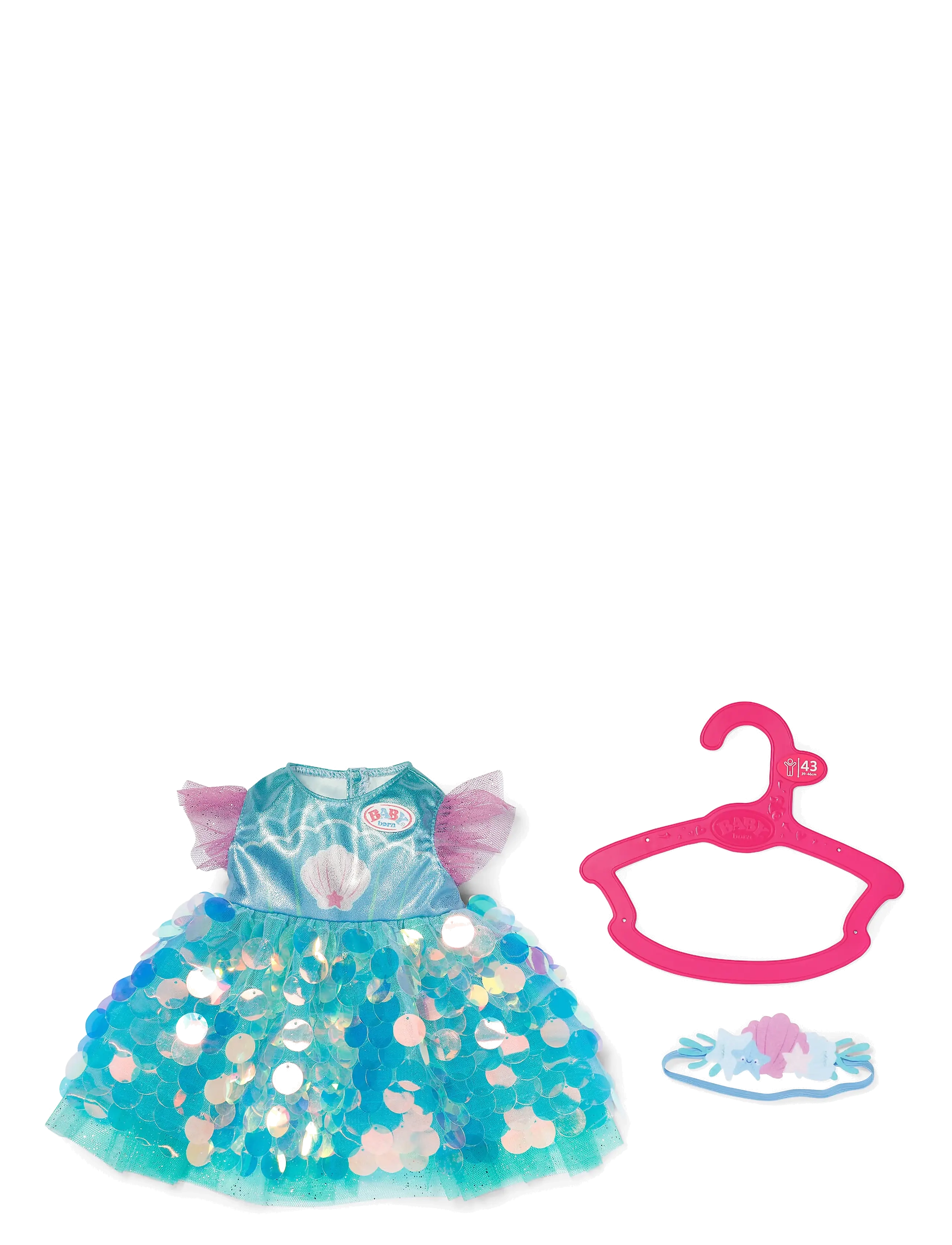 BABY born Mermaid Dress, Børn, Doll Clothes, Multi/mønstret, Str: ONE SIZE
