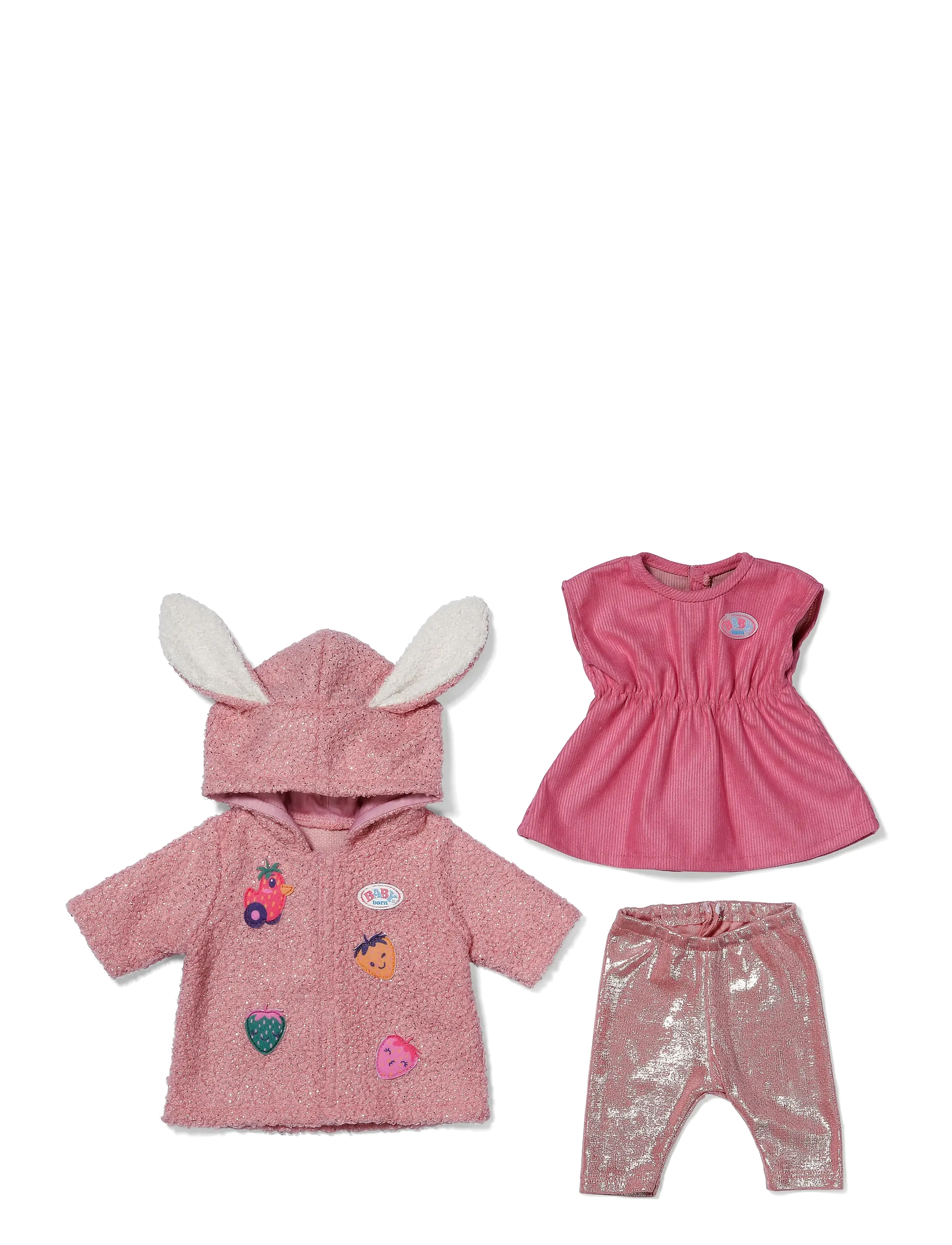 BABY born Coat Set With Dress 43Cm, Børn, Doll Clothes, Pink, Str: ONE SIZE