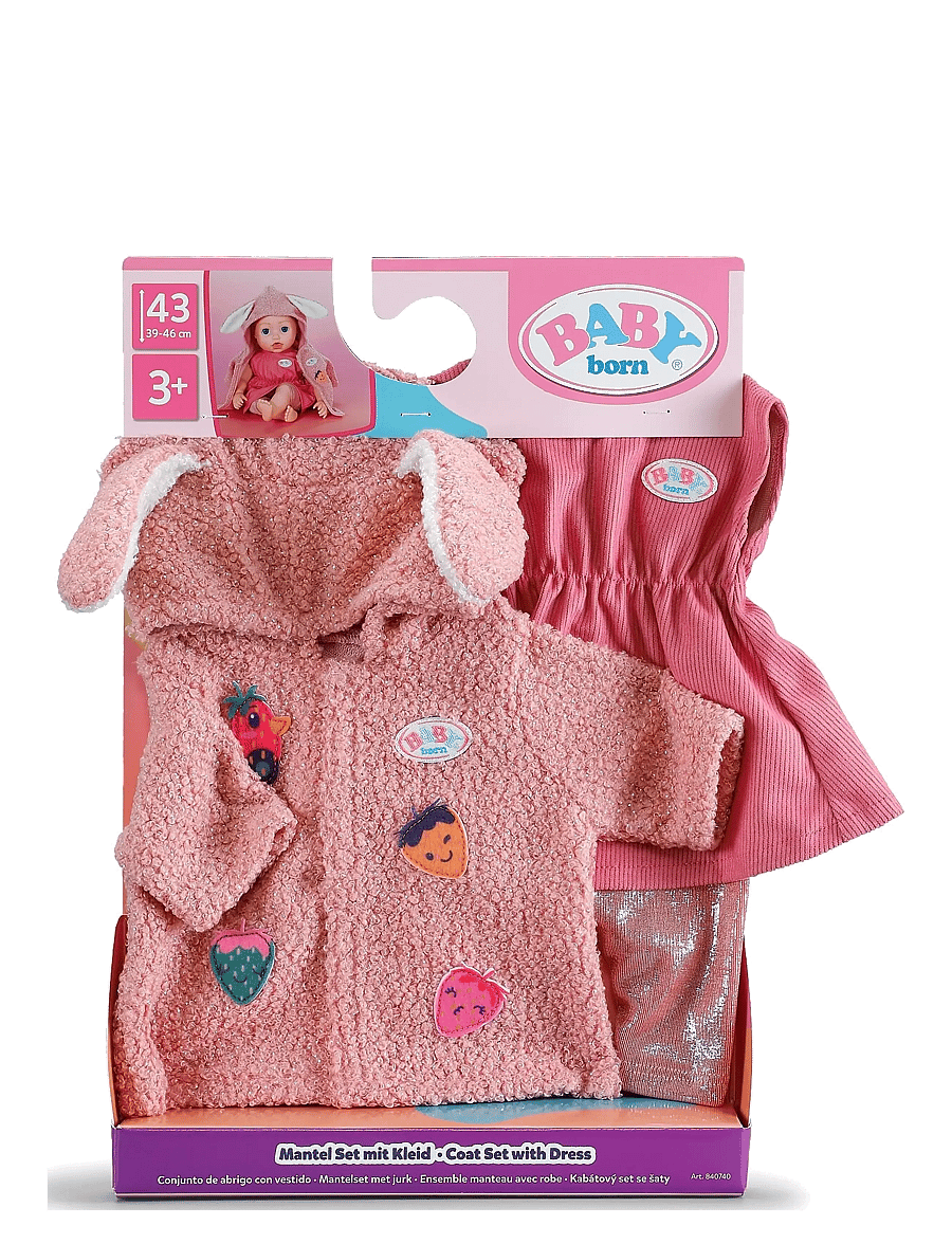 BABY born - BABY born Coat Set with Dress 43cm - dukketøj - multicolor - 1