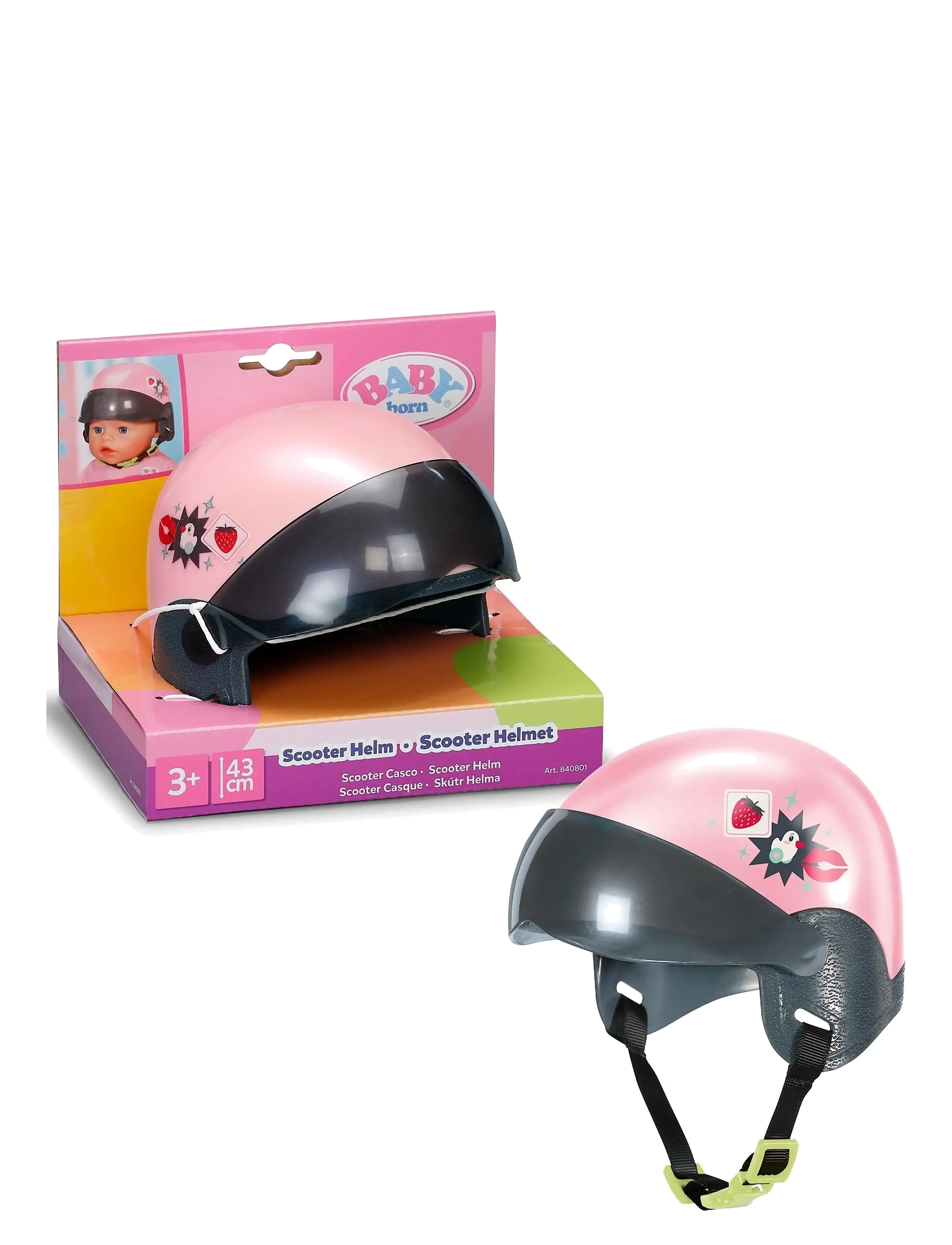 BABY born Baby Born Scooter Helmet 43cm, One Size, Pink, Dukker Og Tilbehør > Dukker Accessories, Børn