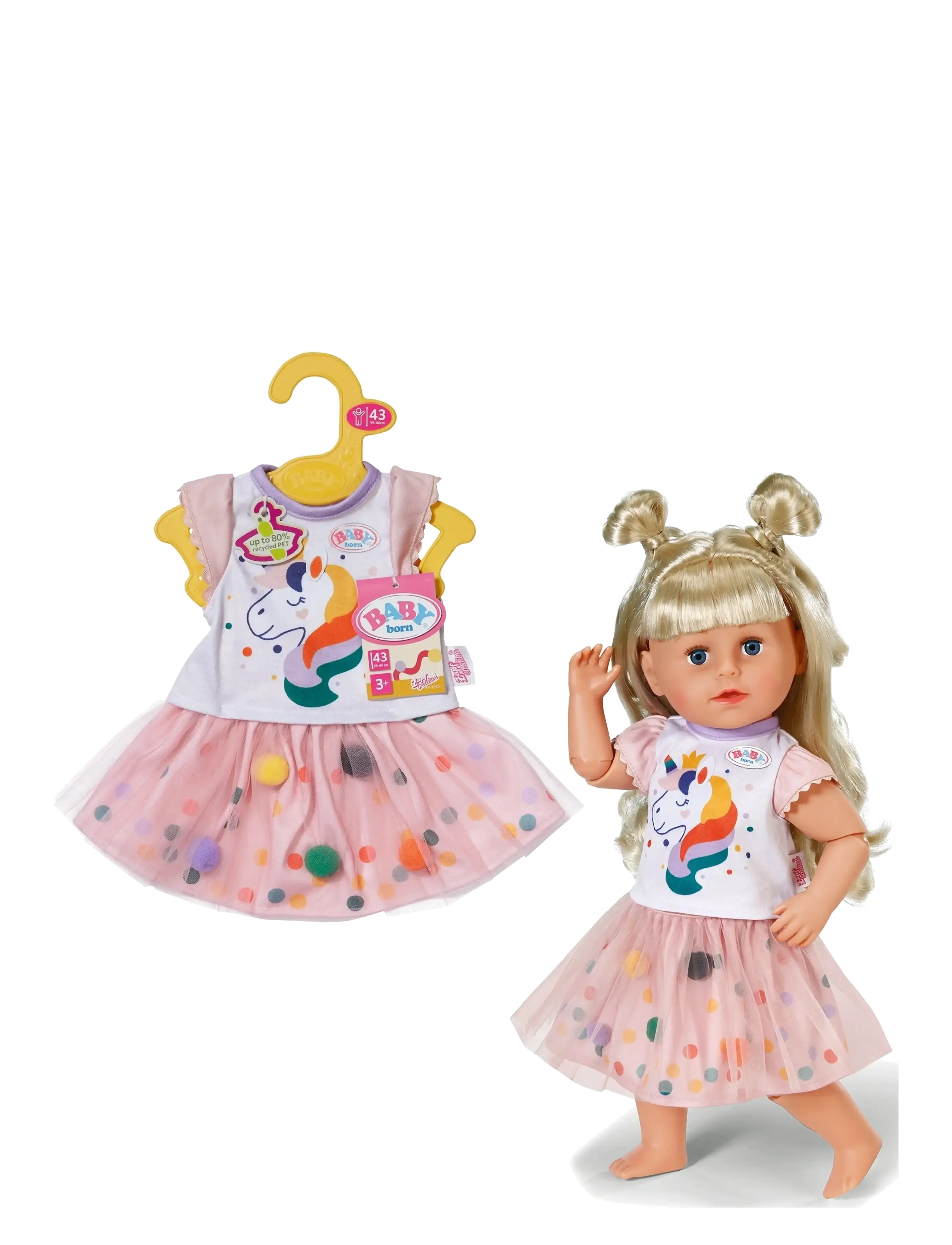 BABY born - BABY born Tutu Dress Unicorn 43cm - dukketøj - multicolor - 1