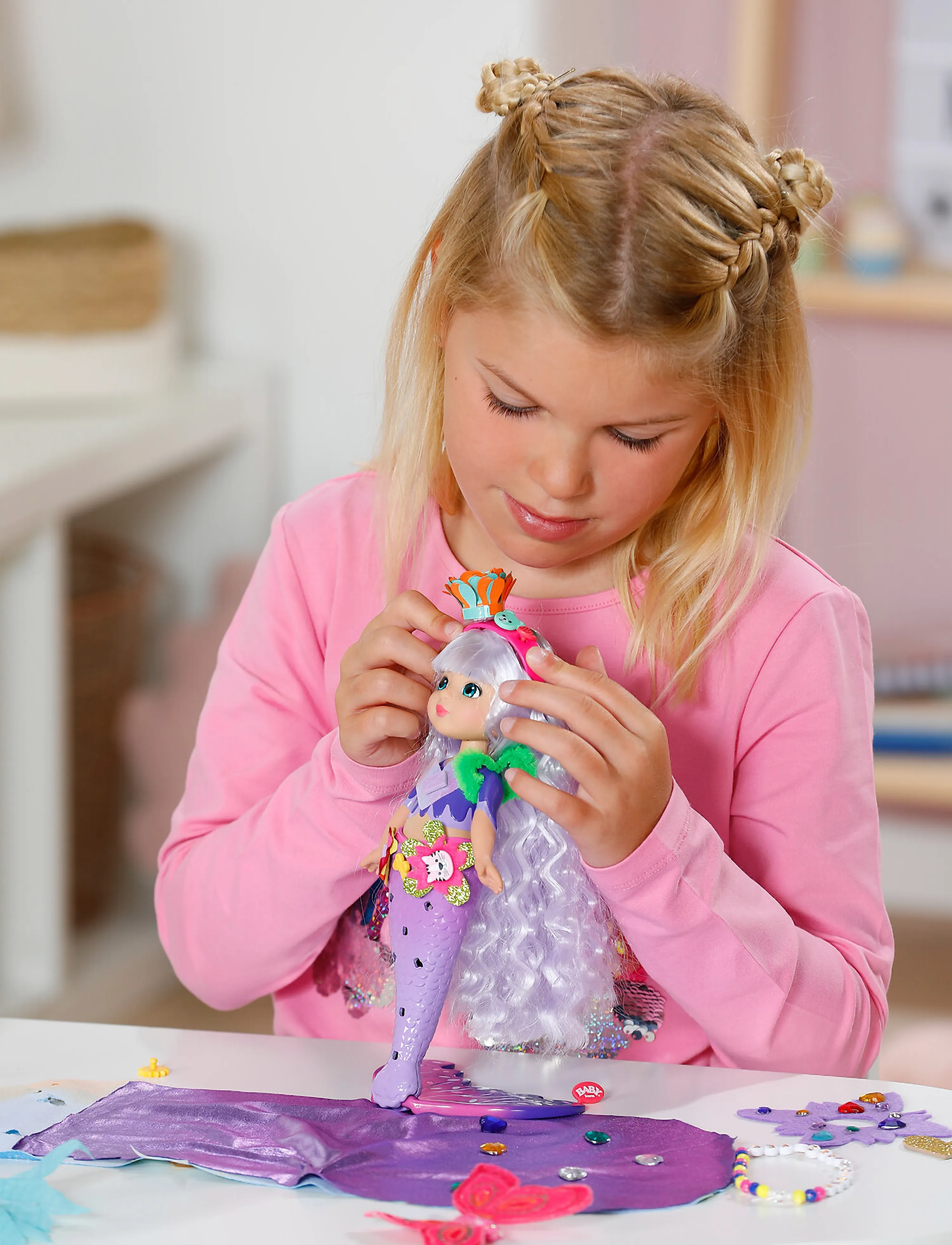 BABY born Baby Born Glam Up Aura, One Size, Purple, Dukker Og Tilbehør > Dukker, Børn
