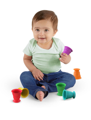 Baby Einstein - Stack & Squish Cups™ sensorisk stablelegetøj - de laveste prisene - multi coloured - 8