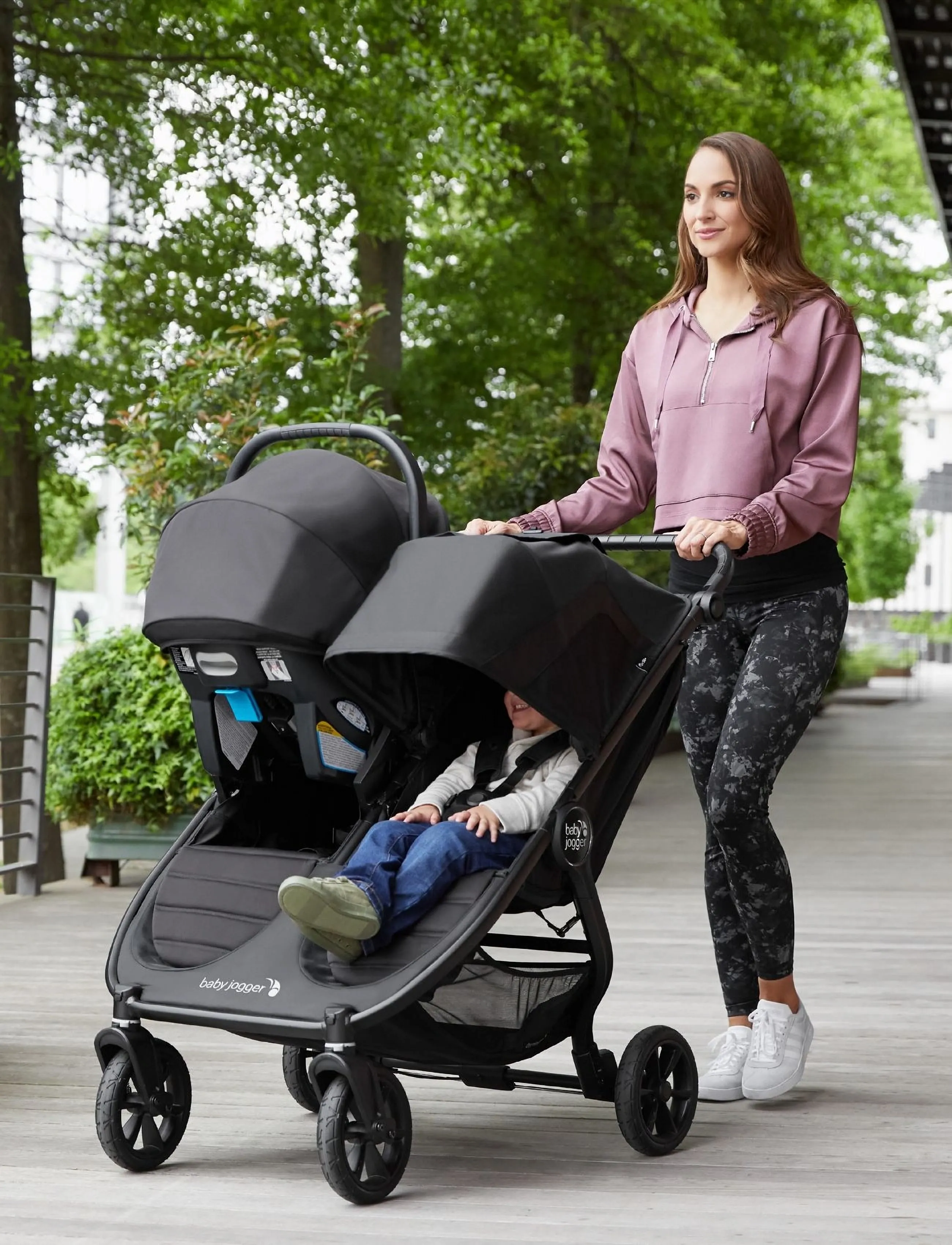 Baby Jogger Car Seat Adapter - Maxi-Cosi/Besafe/Cybex - City Mini Gt2 Double, One Size, Black, Barnevogne Og Tilbehør > Barnevognstilbehør, Børn
