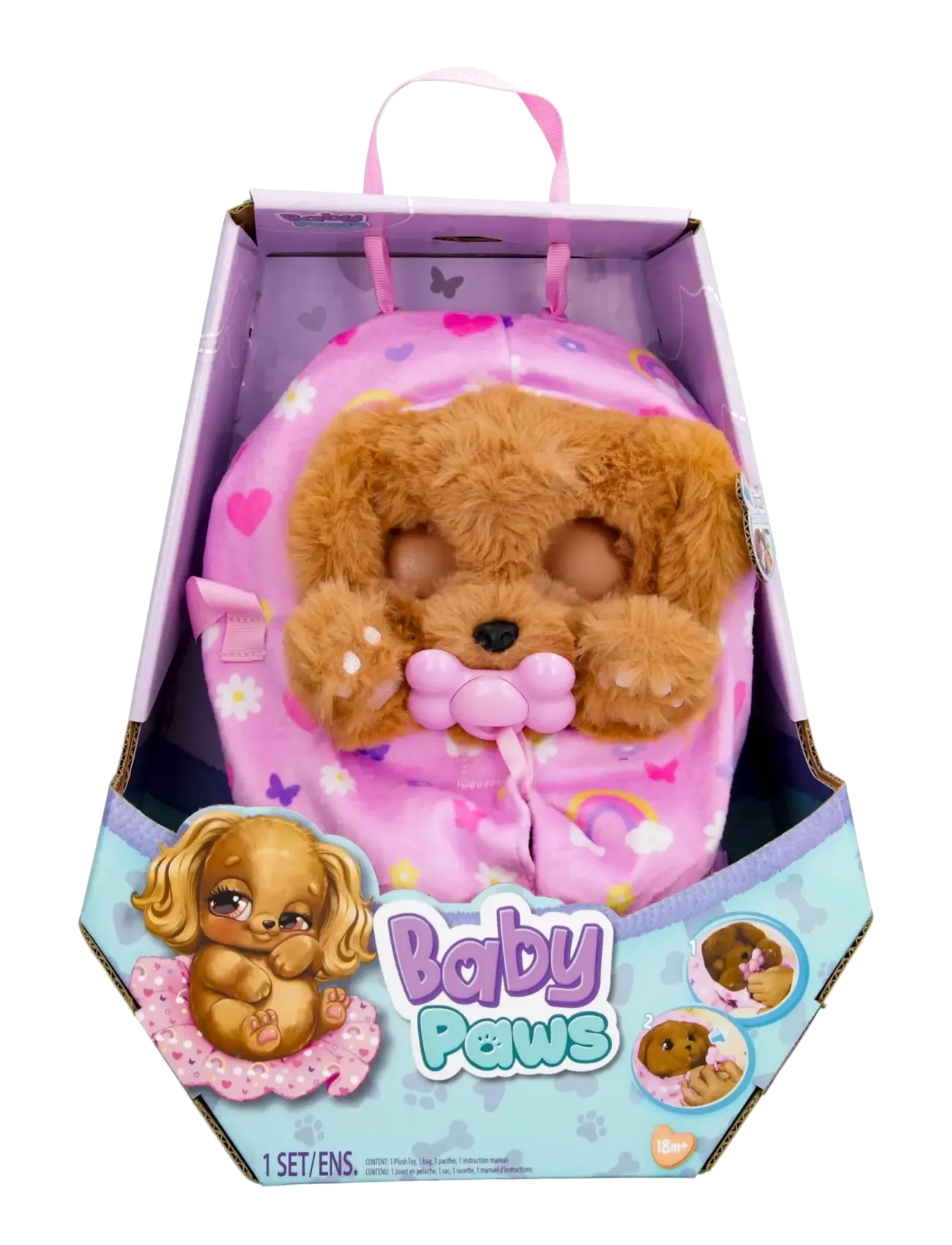 Baby Paws Baby Paws Maggie The Cocker 24 cm, One Size, Pink, Soft Legetøj > Stuffed Animals, Børn