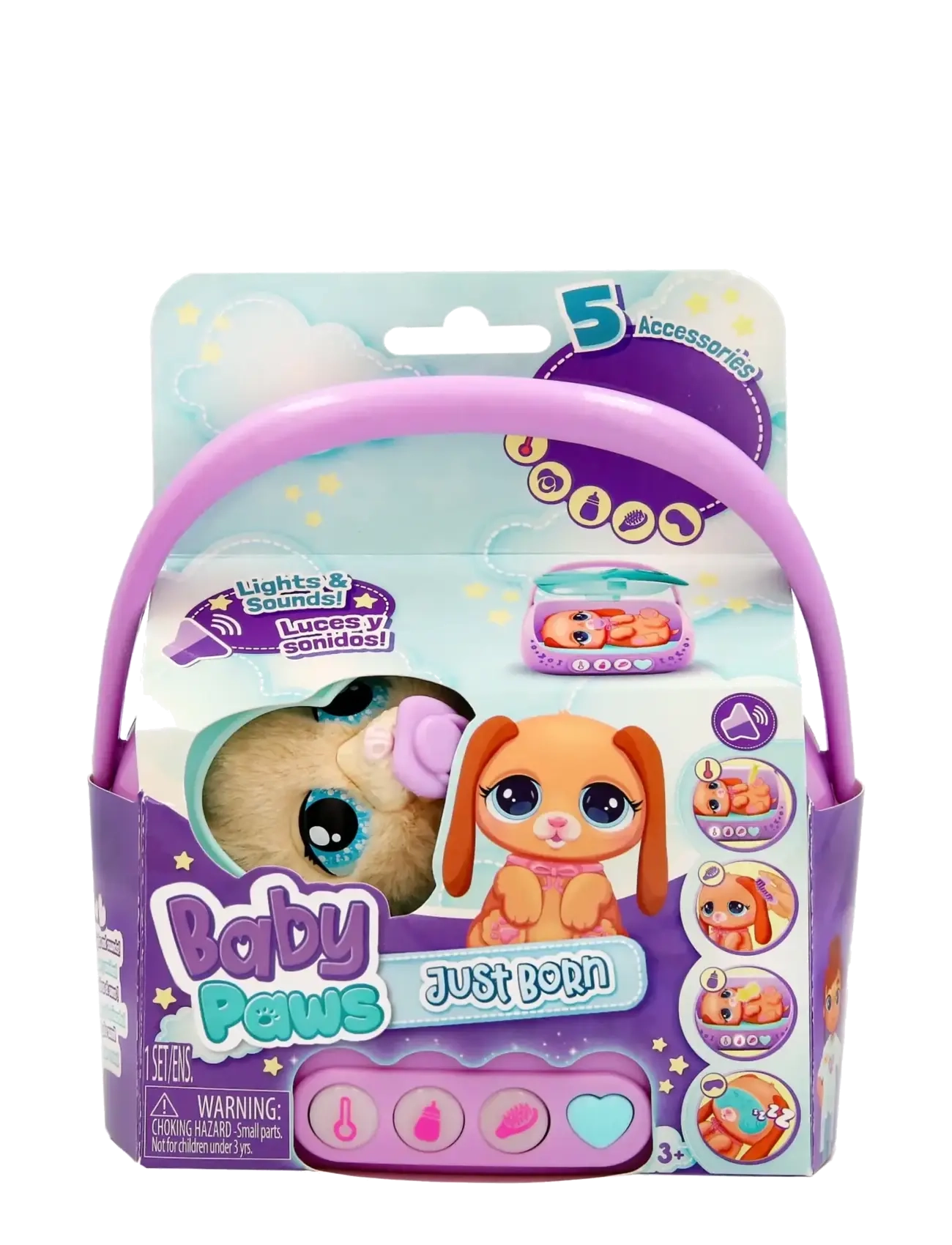 Baby Paws Baby Paws Just Born Puppy, One Size, Beige, Interaktive Dyr Og Robotter > Interaktive Dyr, Børn