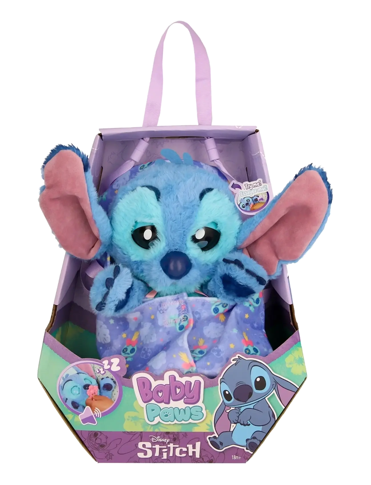 Baby Paws Baby Paws - Stitch 24 cm, One Size, Blue, Soft Legetøj > Stuffed Legetøj, Børn