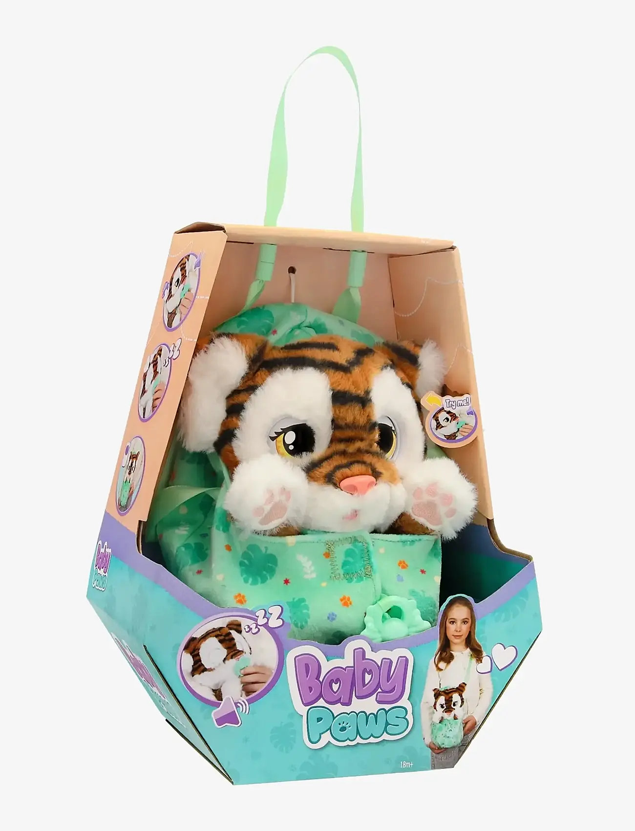 Baby Paws - Baby Paws 24 cm - Tiger - tøjdyr - muti - 2