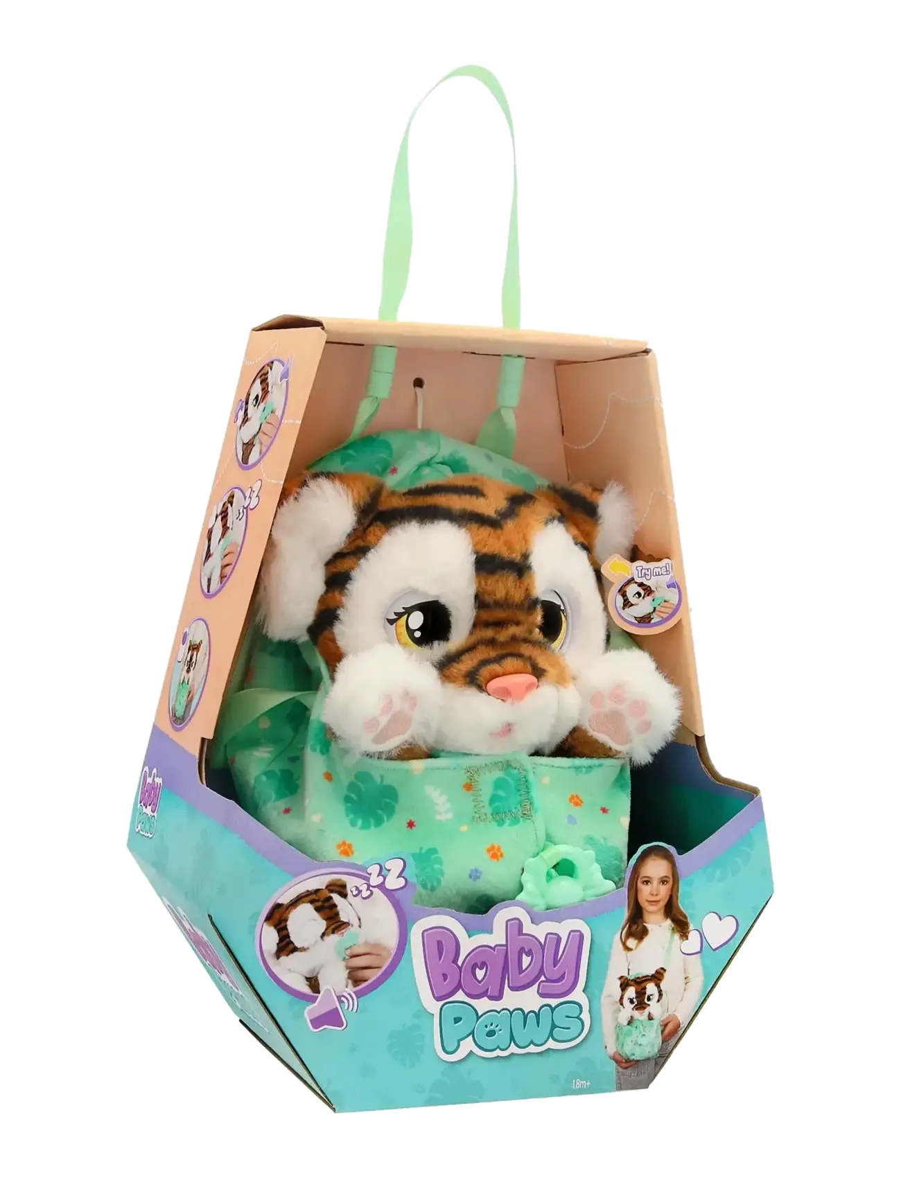 Baby Paws - Baby Paws 24 cm - Tiger - tøjdyr - muti - 3