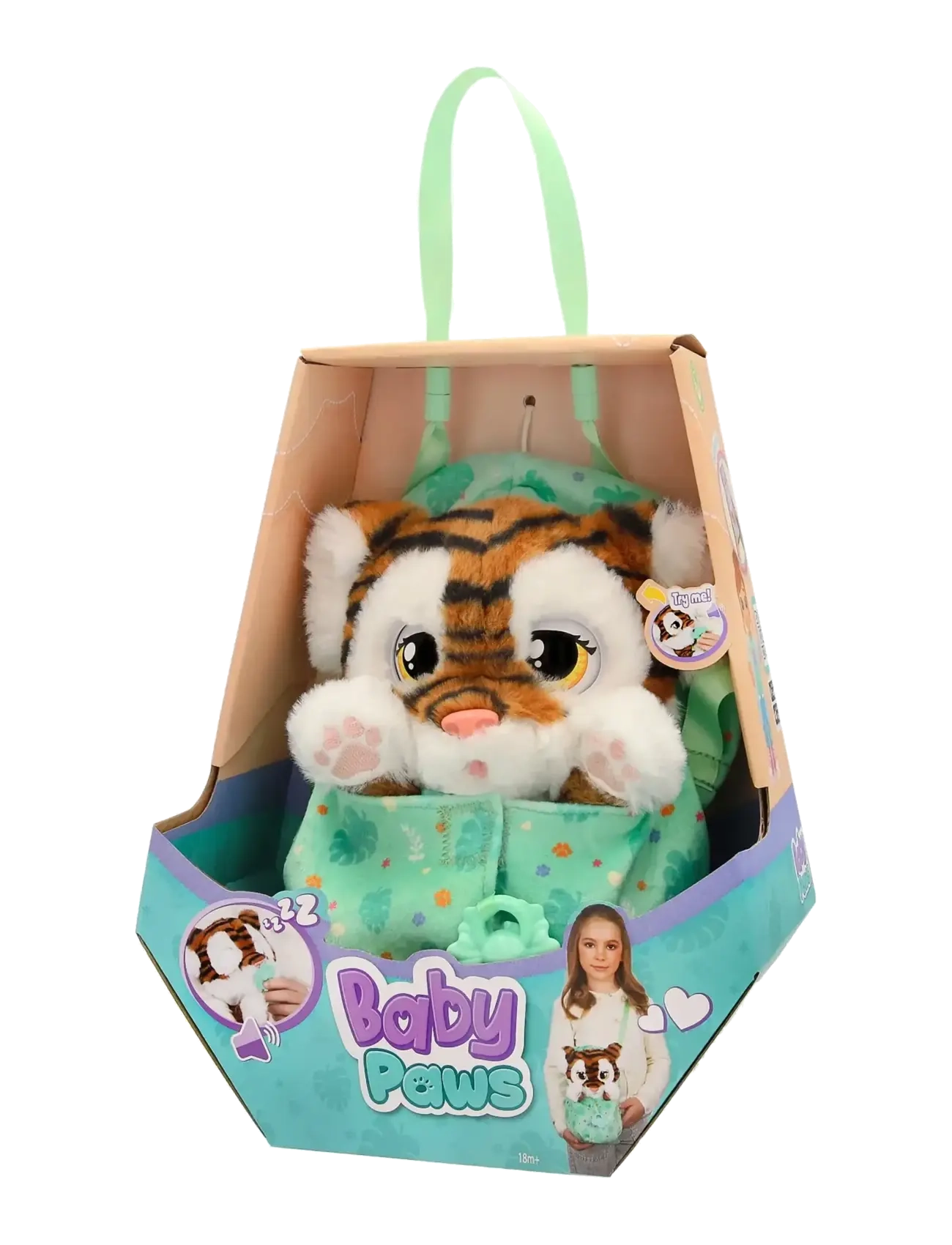 Baby Paws - Baby Paws 24 cm - Tiger - tøjdyr - muti - 4