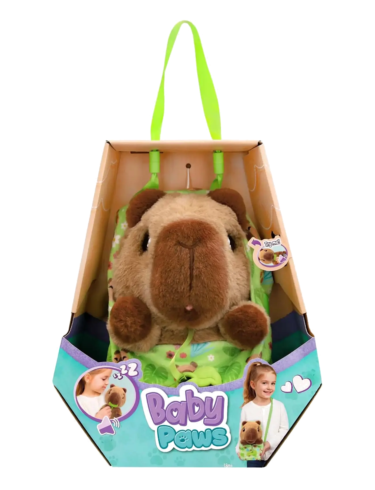 Baby Paws Baby Paws W4 Capybara 24 cm - Legetøj 3-5 år - MULTI / brown