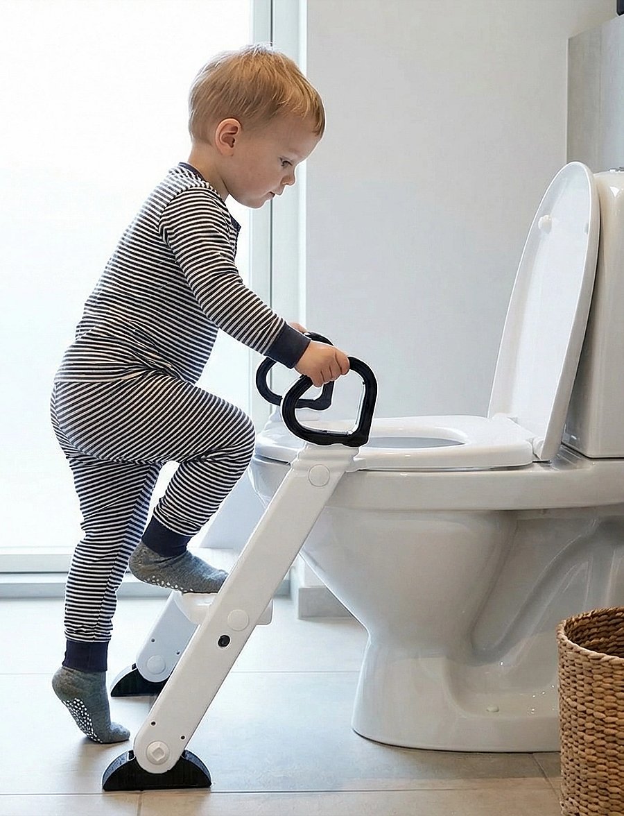BabyDan - Toilet Trainer with Step by BabyDan - potid - white/black - 0