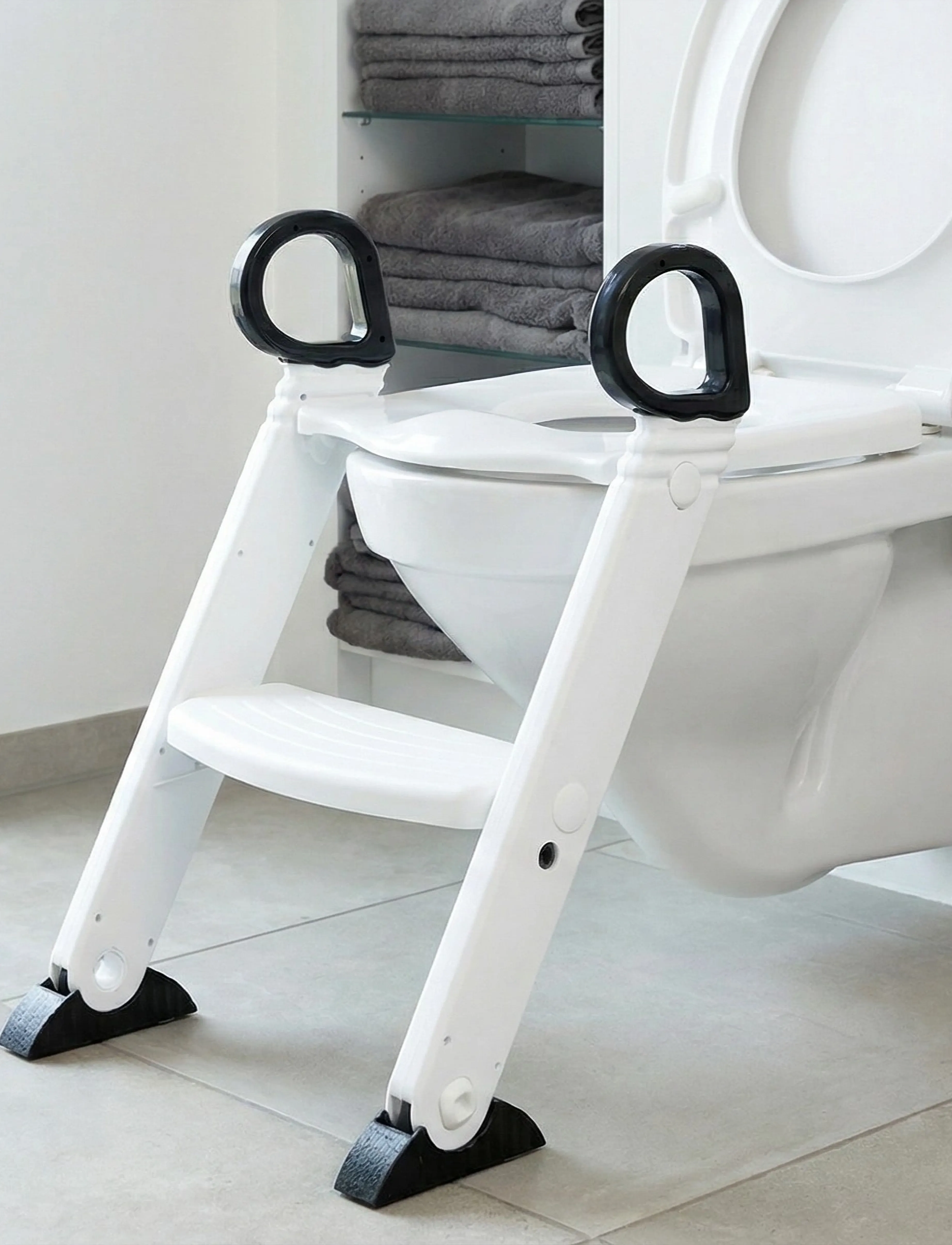 BabyDan - Toilet Trainer with Step by BabyDan - potid - white/black - 4