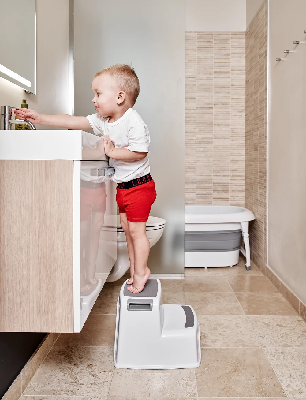 BabyDan - Two Step Stool by BabyDan - tritthocker - white/grey - 0