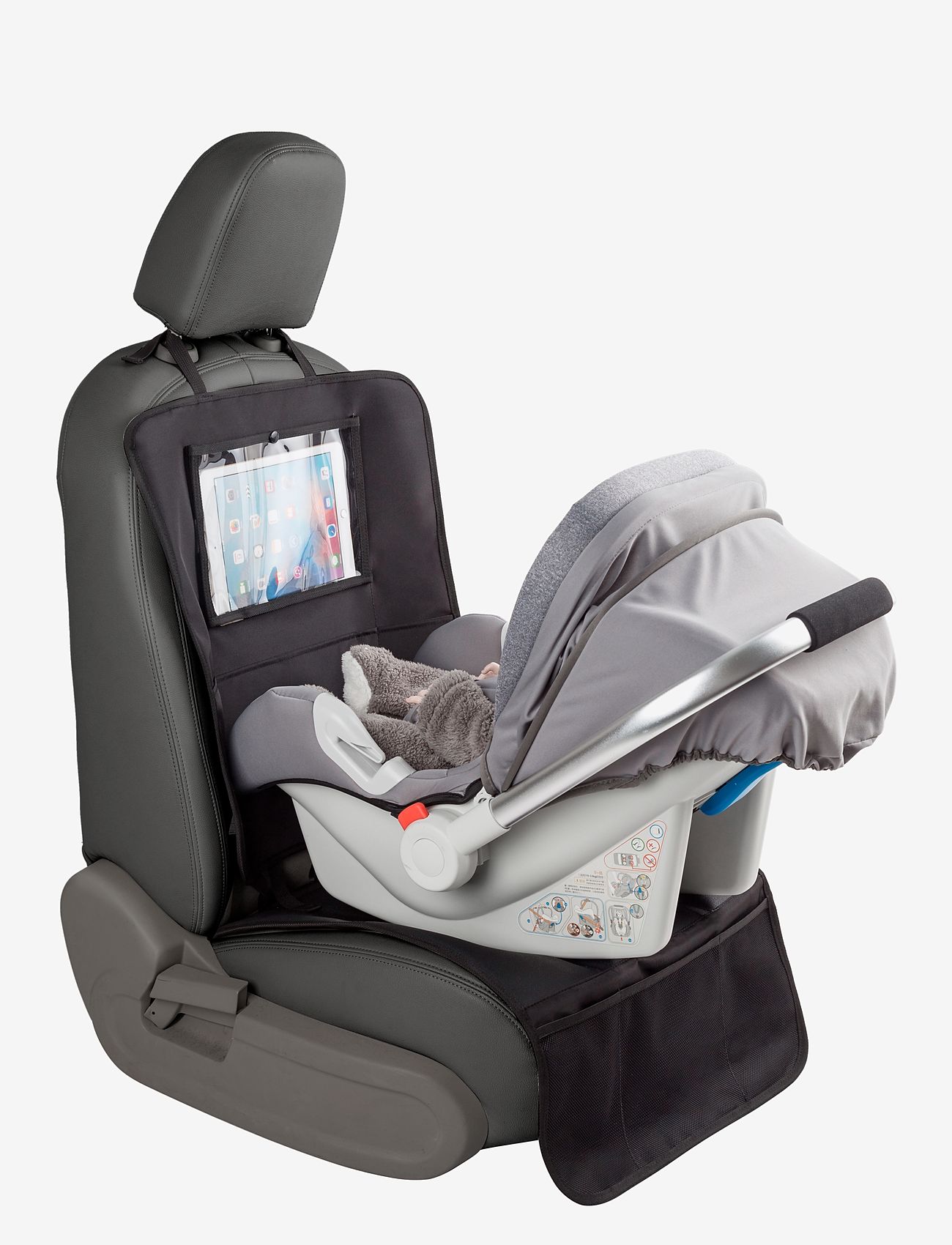 BabyDan - 3 in 1 Car Seat Protector By BabyDan - rejser med baby - black - 3