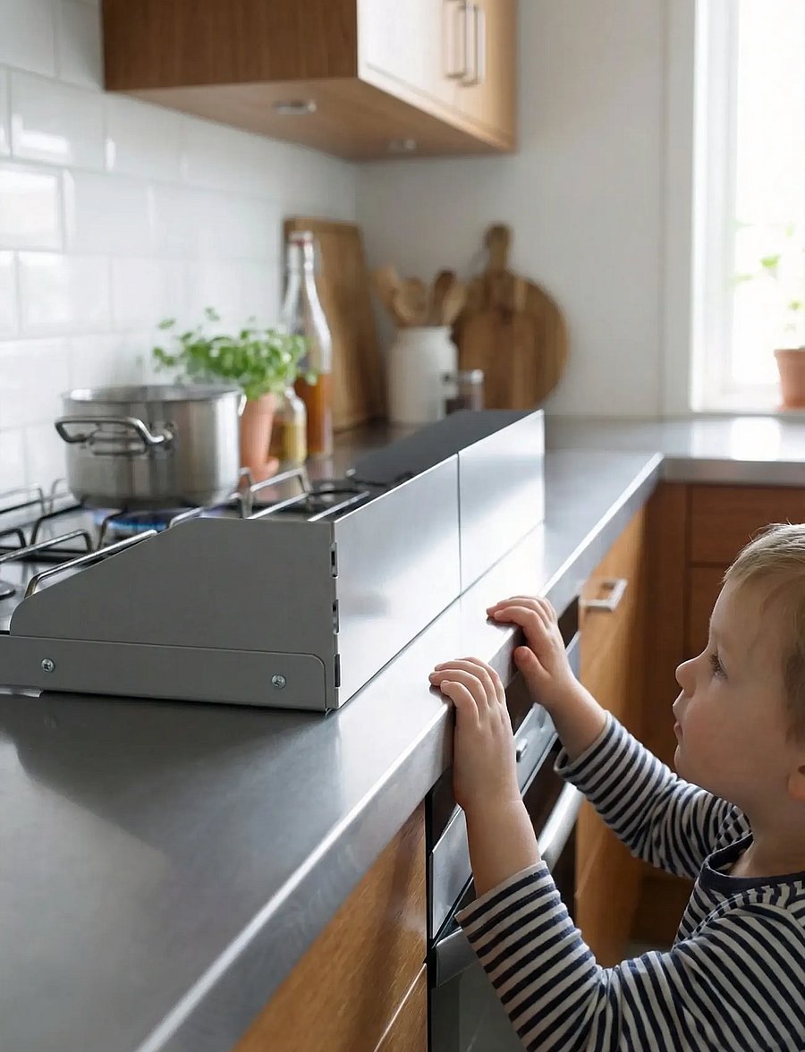 BabyDan - Cooker Guard by BabyDan - kodune ohutus - silver - 0