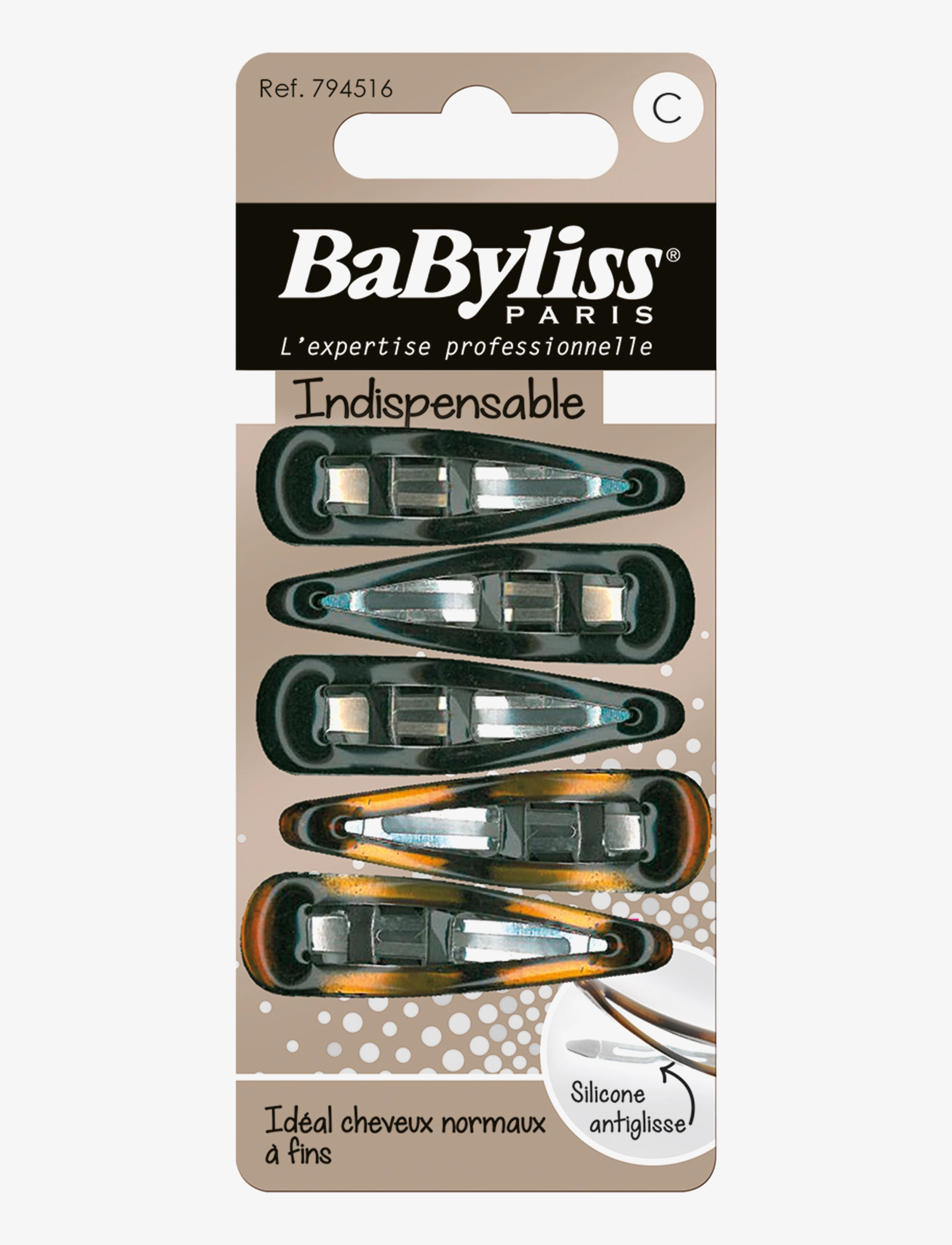Babyliss Paris Snap clip anti slip 5 pcs - BaByliss - CLEAR / undefined
