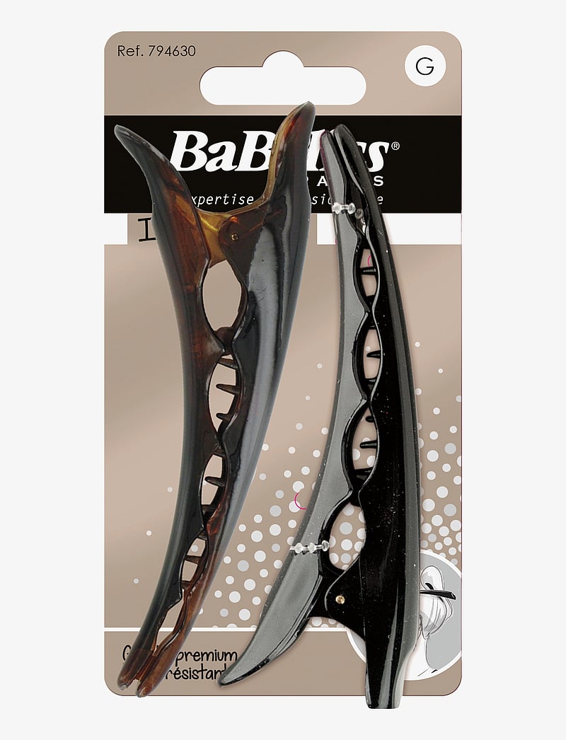 Babyliss Paris - Concorde hair clip 2 pcs - juukselõksud - clear - 0