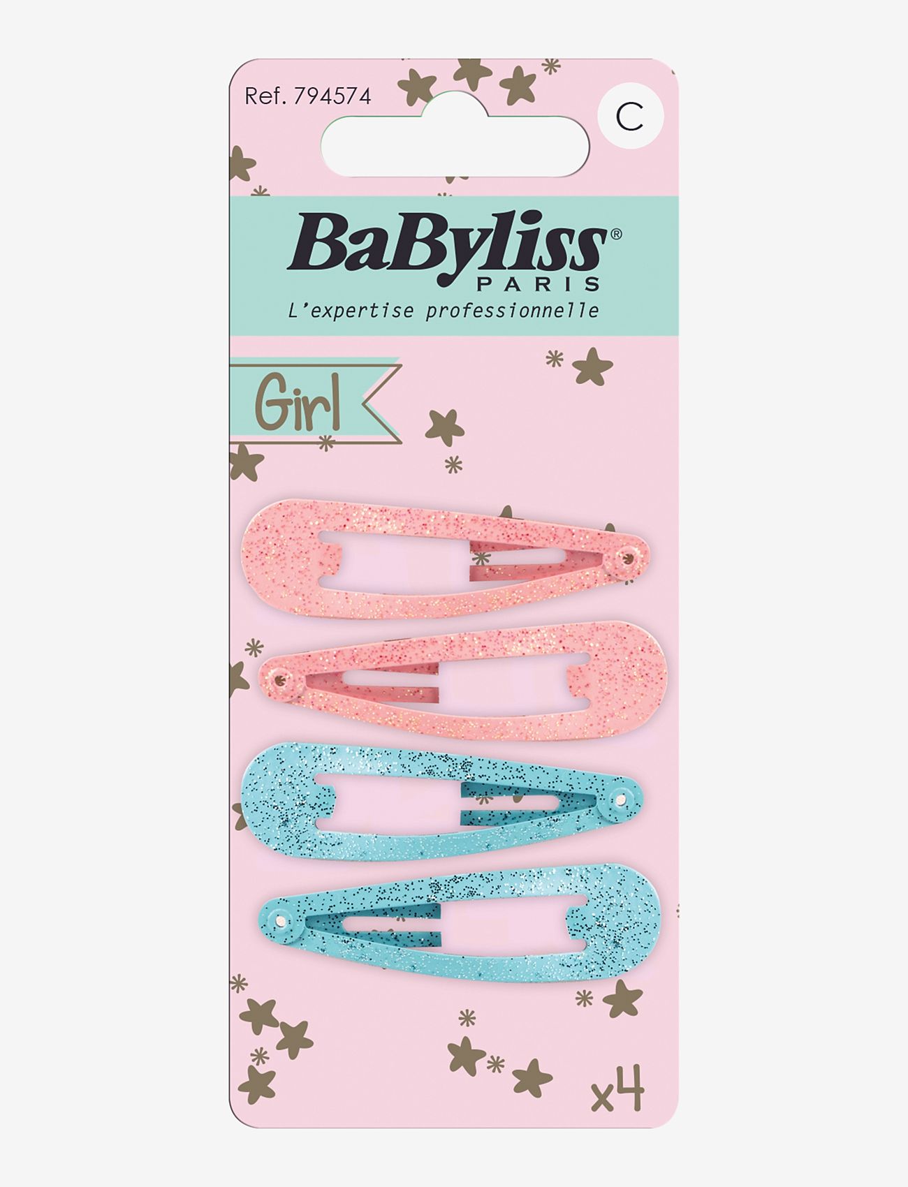 Babyliss Paris - Snap clips kids 4PK - hårklämmor - clear - 0