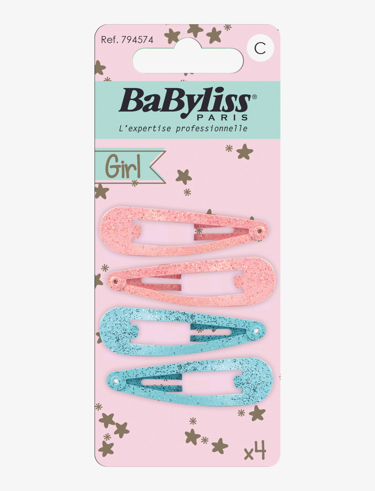 Babyliss Paris Snap clips kids 4PK - Hårspænder - CLEAR / undefined
