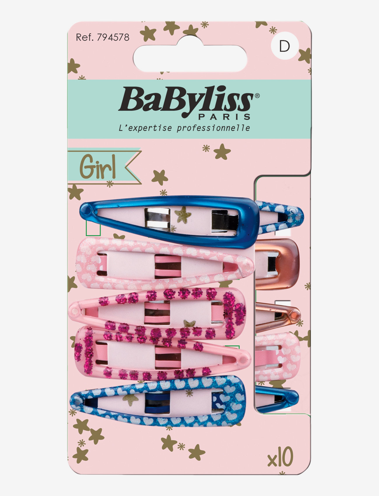 Babyliss Paris - Hair clip kids 10 pcs - juukseklamber - clear - 0