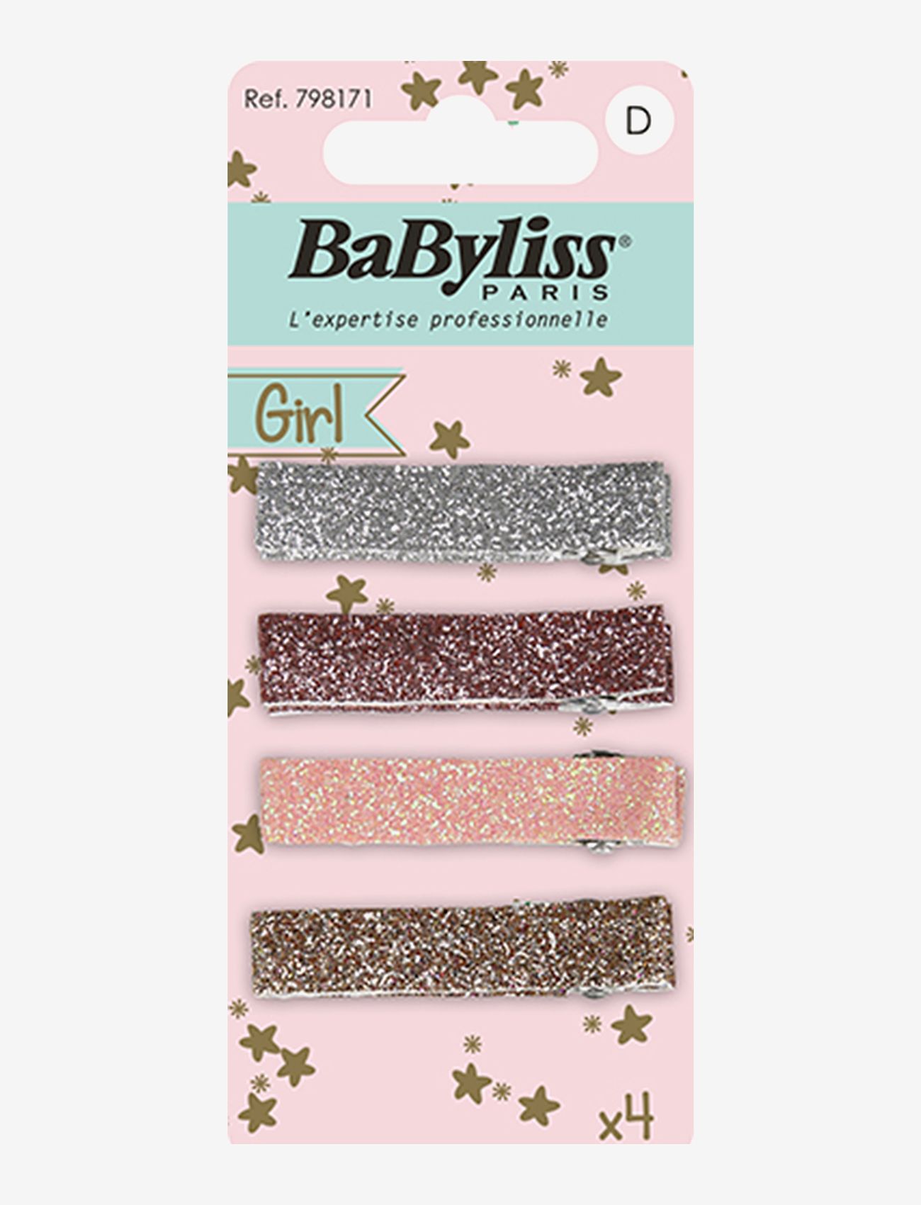 Babyliss Paris - 798171 HAIR CLIPS GLITTER - hårklämmor - clear - 0