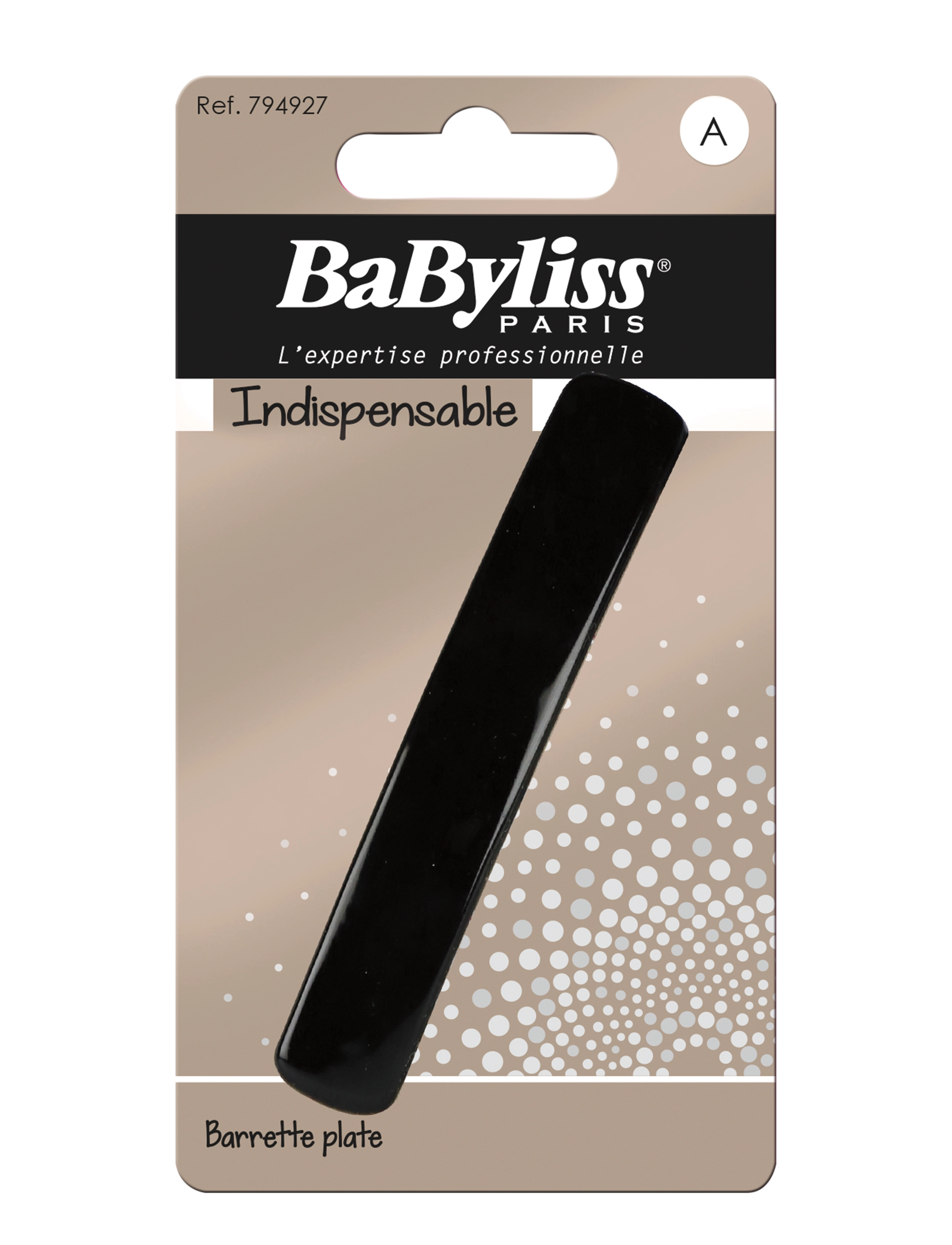 Babyliss Paris Big Flat Barrette, One Size, Black, Tilbehør > Hårtilbehør, Dame
