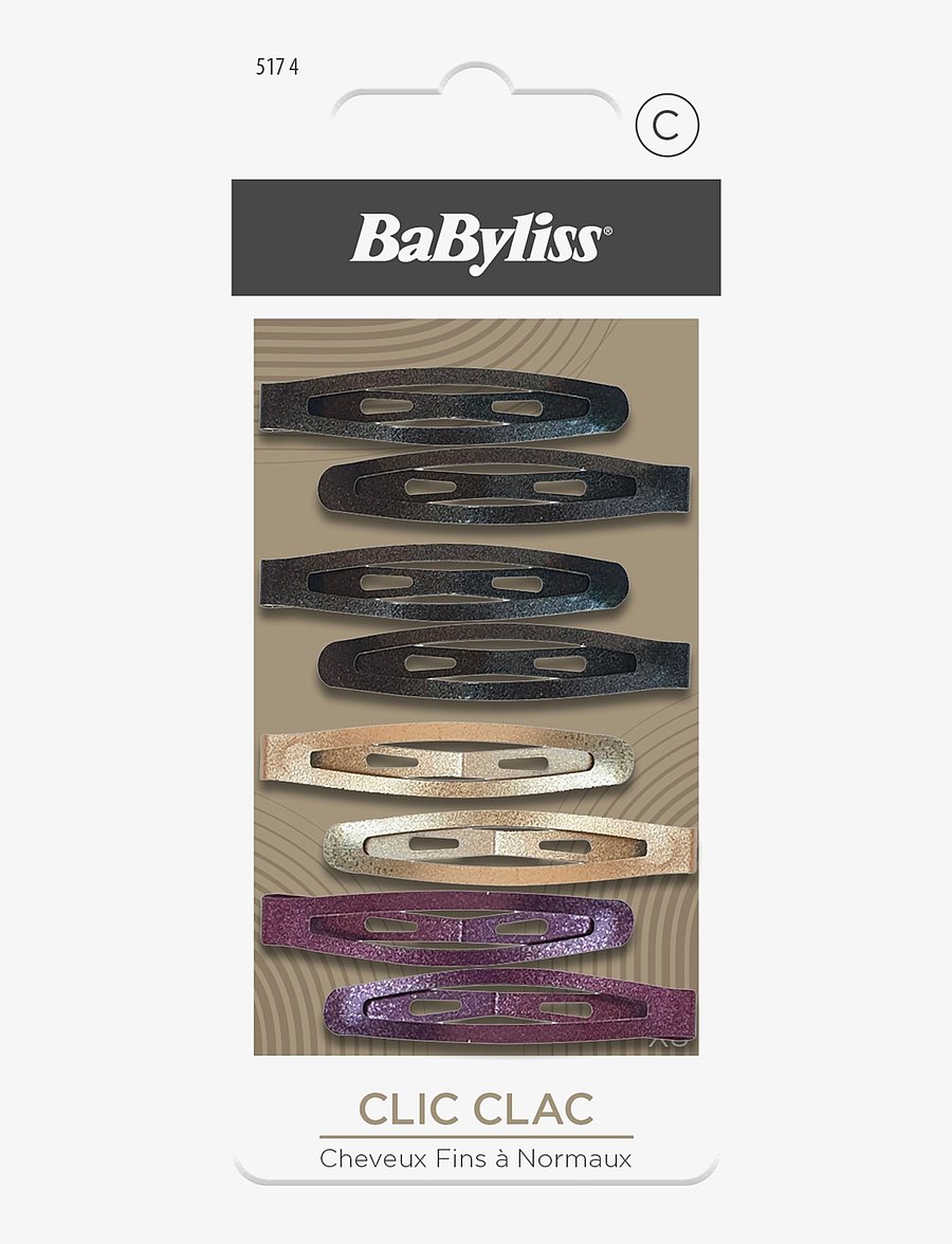 Babyliss Paris - Oval snap clips 8PK - juukseklambrid - clear - 0