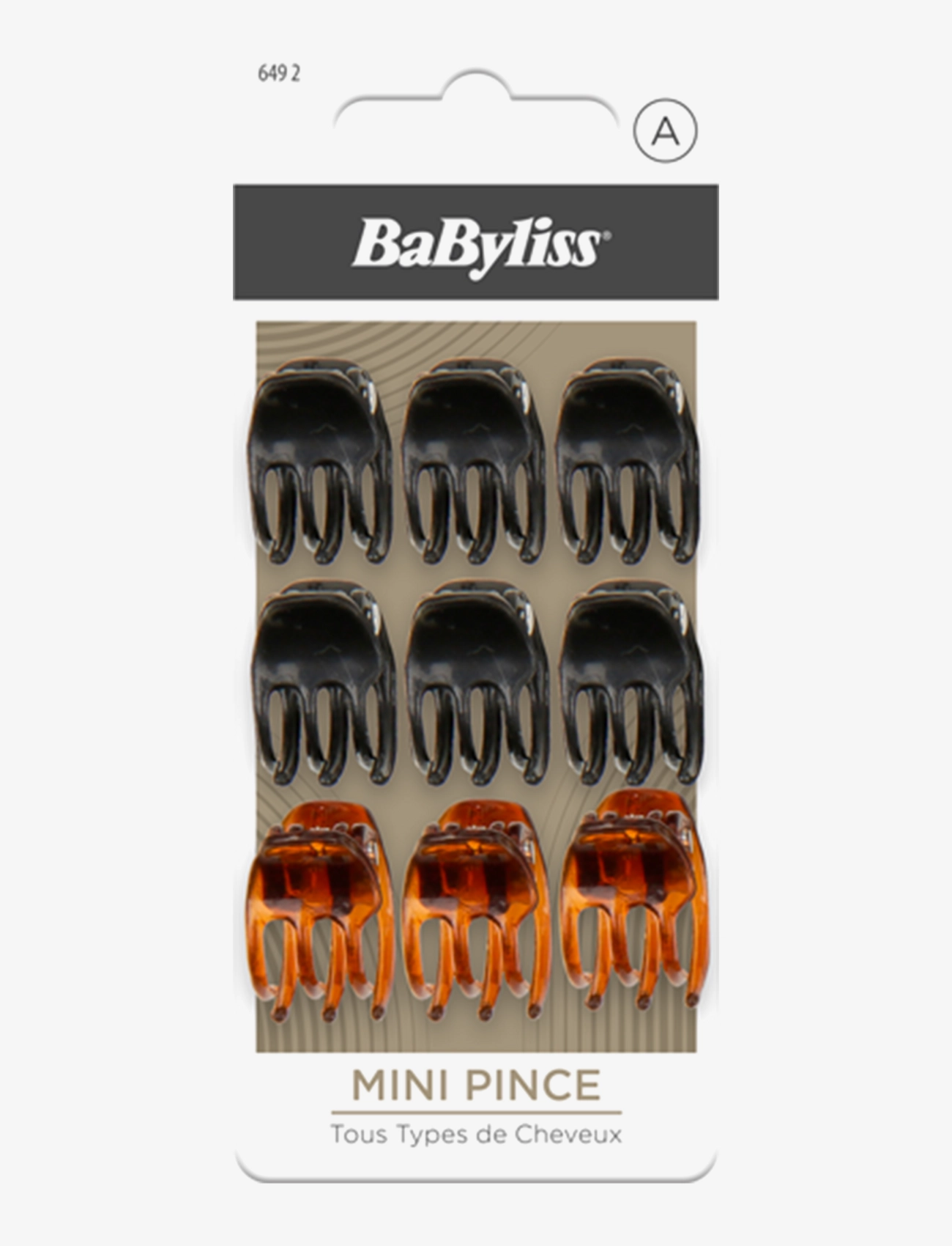 Babyliss Paris Mini jaw clips 9 pcs black/brown - BaByliss - CLEAR / undefined
