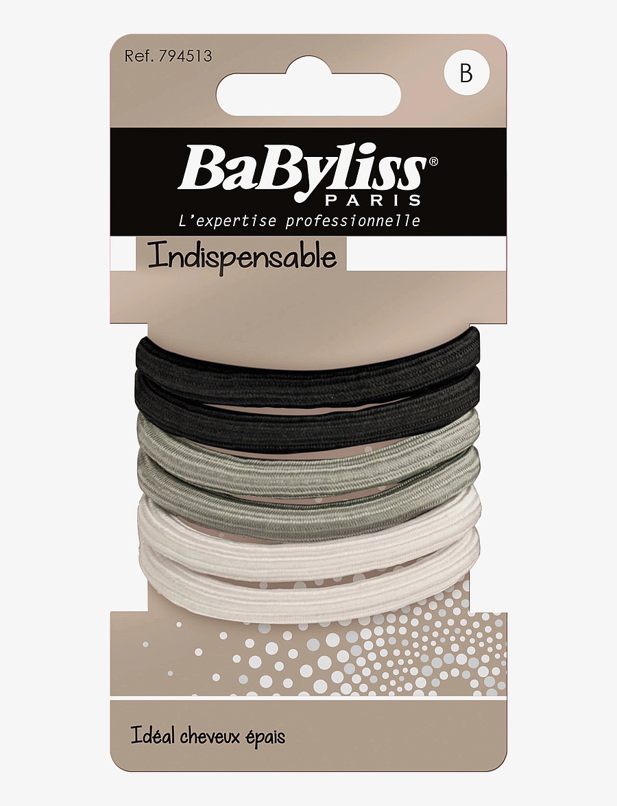 Babyliss Paris - Thick elastics 6 pcs - krumputeygjur og hárteygjur - clear - 0