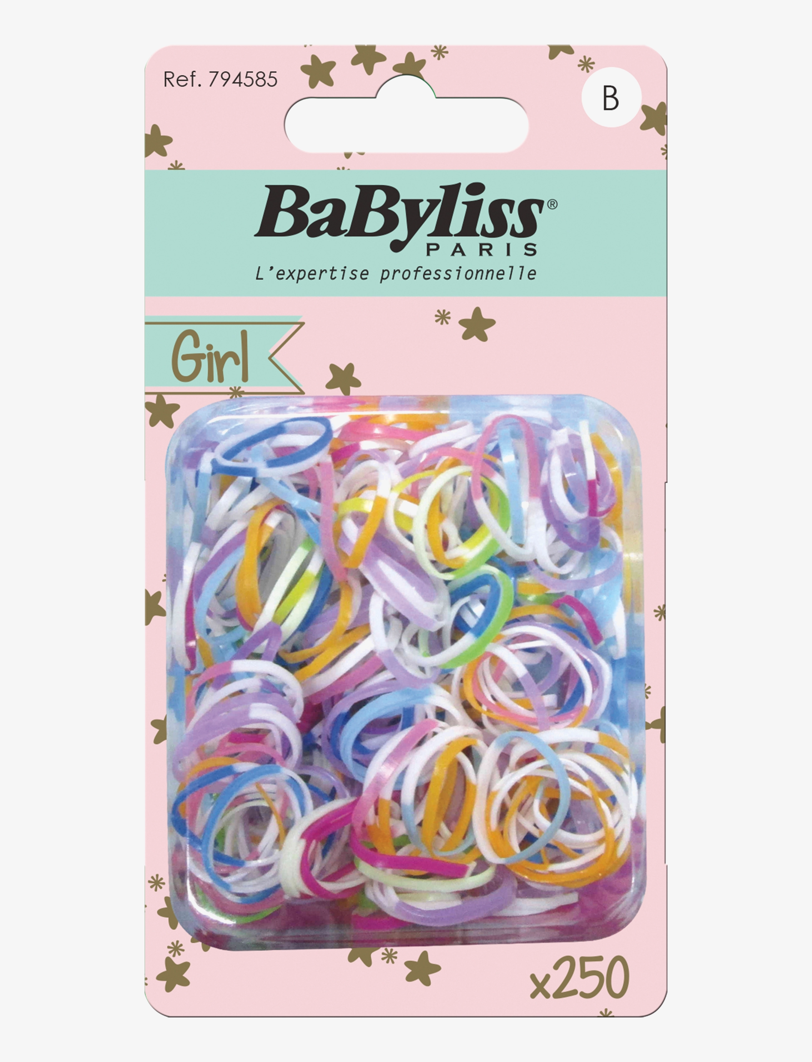 Babyliss Paris Mini elastics kids 250 pcs - Hårsnoddar - CLEAR / undefined