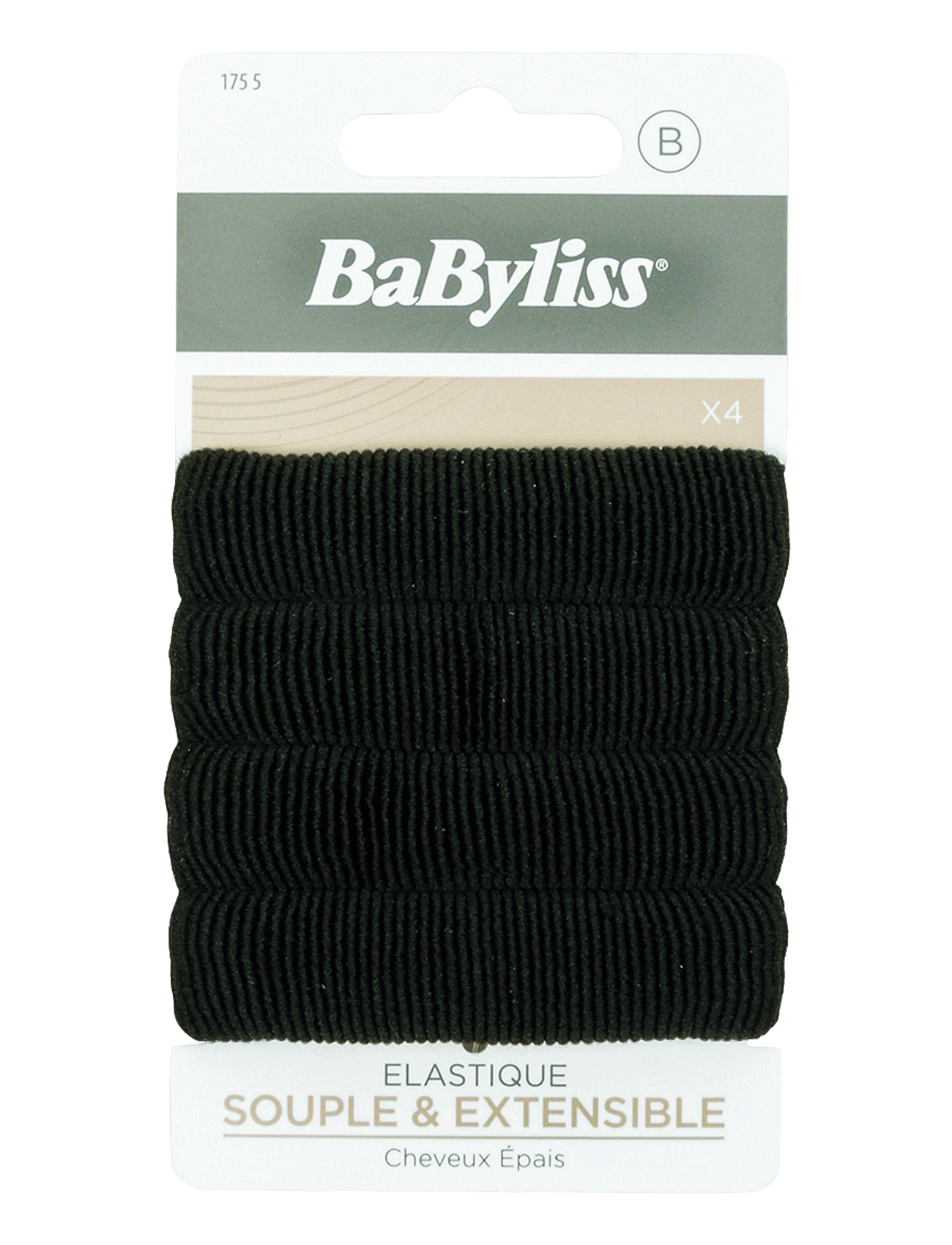 Babyliss Paris Thick Soft Elastics 4 Pcs - Nude - ONE SIZE