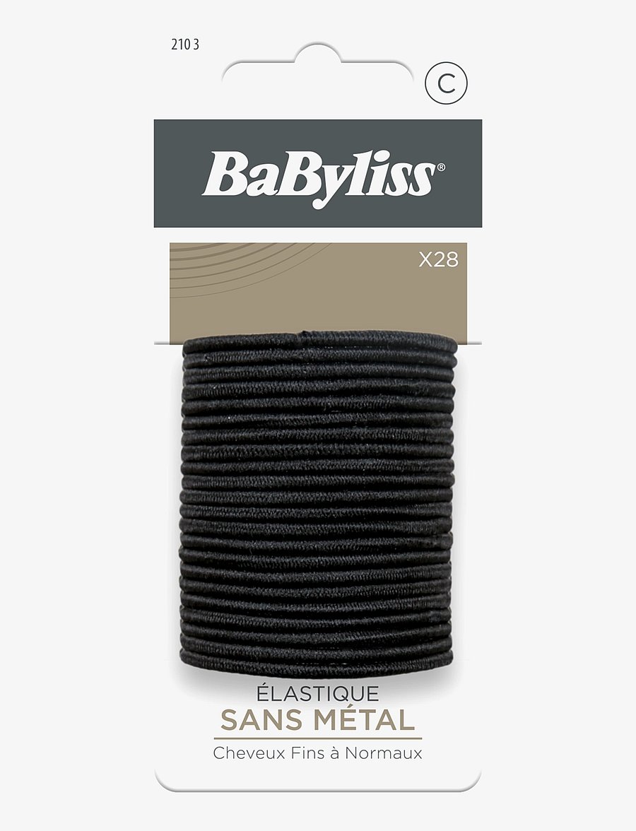 Babyliss Paris - Elastics Black 28 pcs - juuksepaelad ja -klambrid - clear - 0