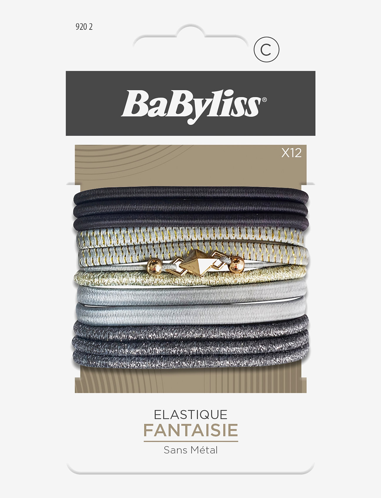 Babyliss Paris - Fancy set of elastics 12PK - hårsnoddar - clear - 0