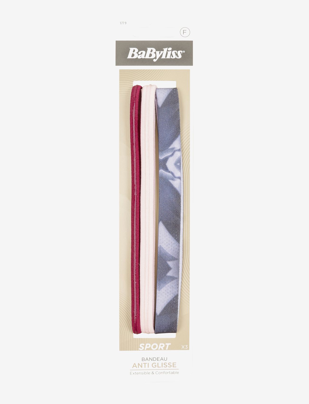 Babyliss Paris - Hairband anti slip sport 3 pcs - hårbånd - clear - 0