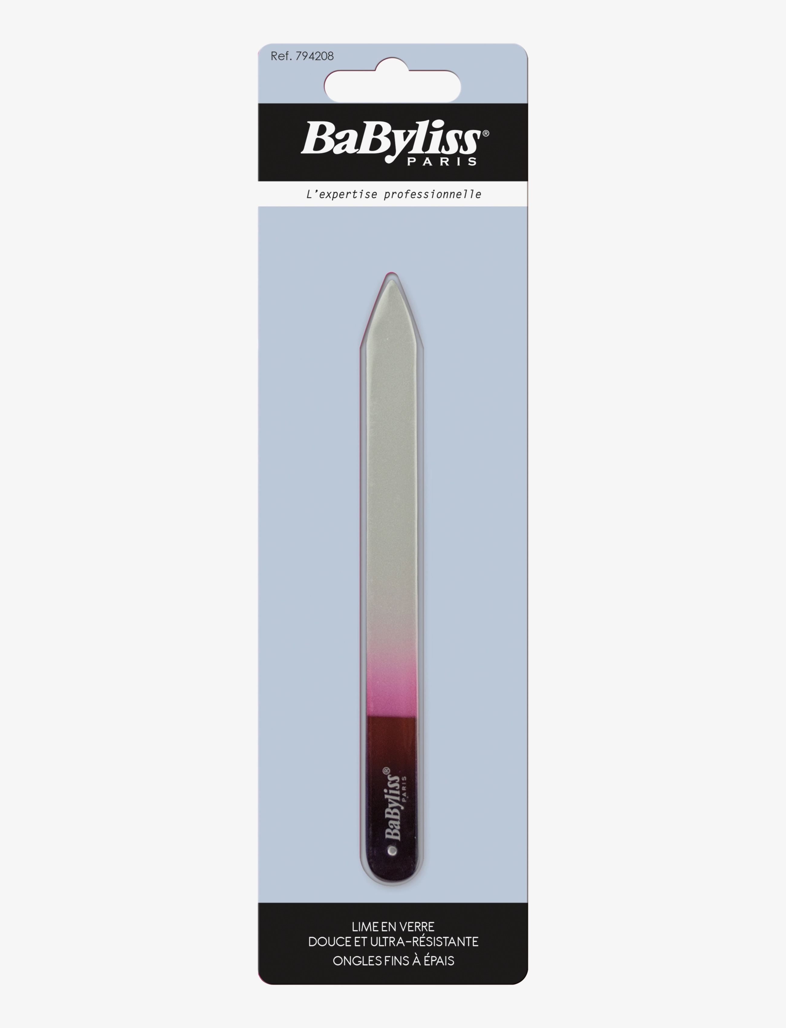 Babyliss Paris Glass File, Neglepleje, Grå, Str: ONE SIZE