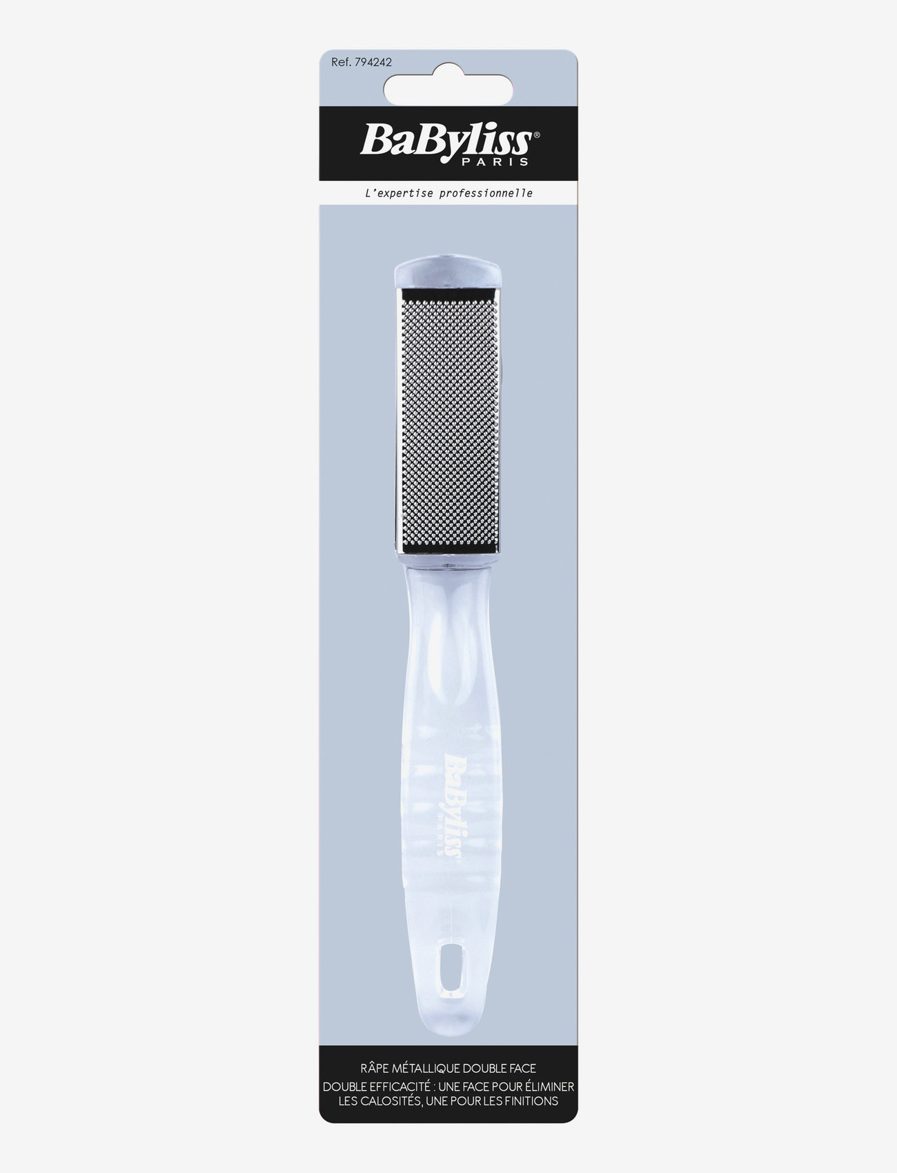 Babyliss Paris - Metal foot file 2-sided - kroppsvård - clear - 0