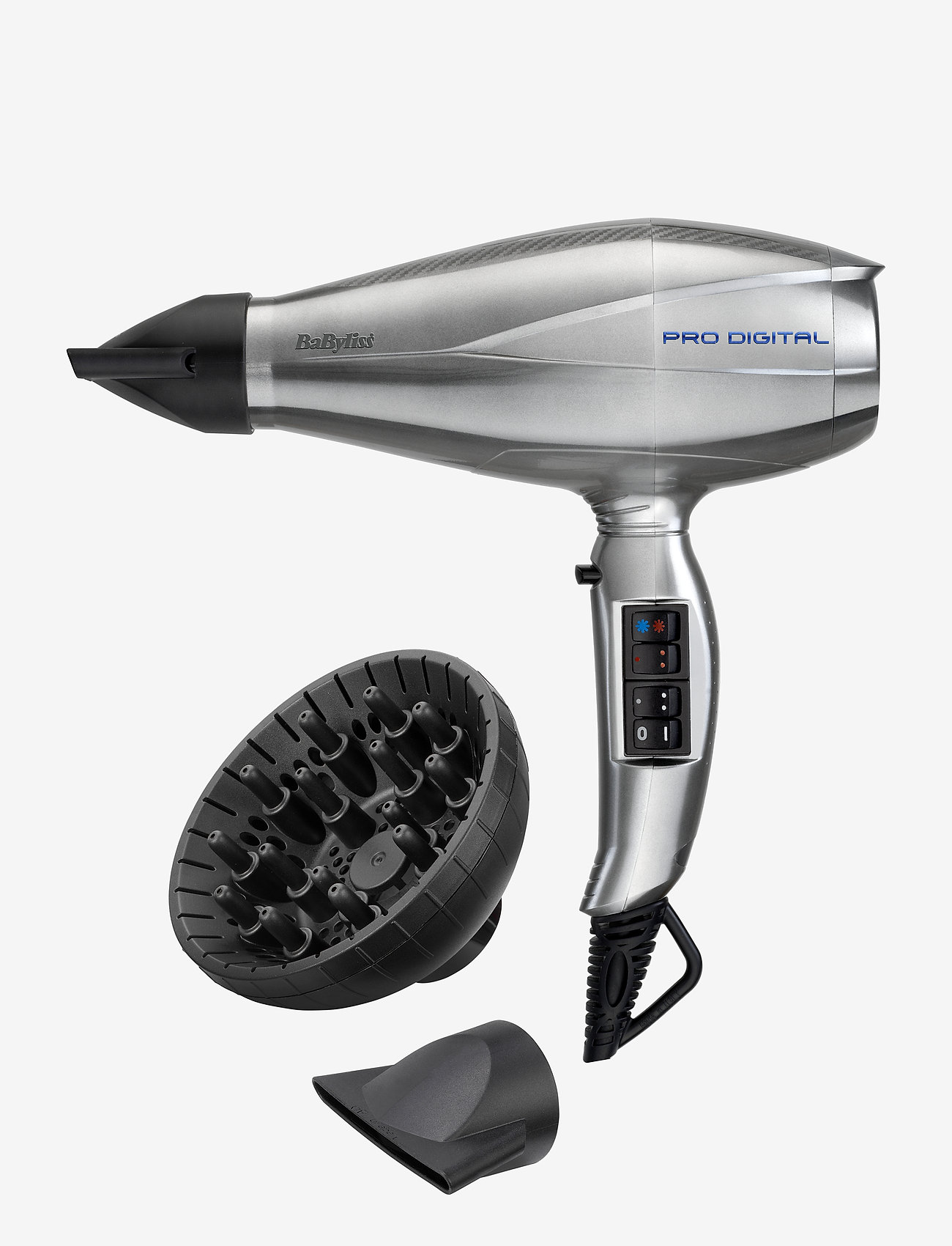 BaByliss - Pro Digital - hårtørrere - silver - 0