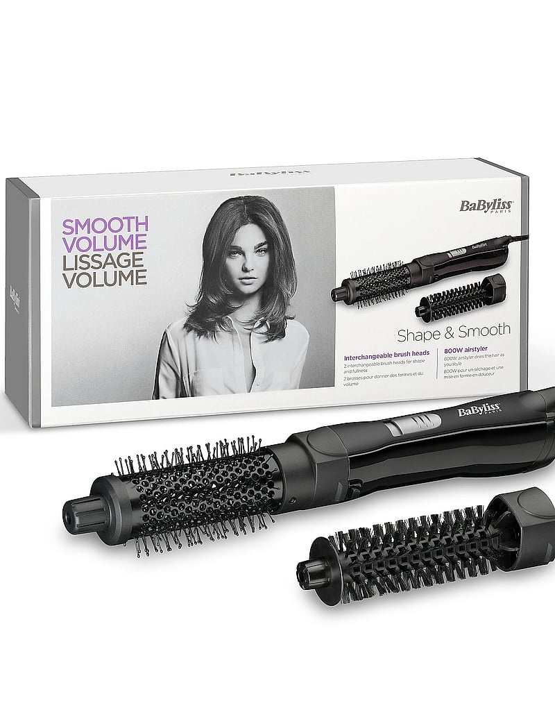 BaByliss - Shape & Smooth - föönharjad - black - 3