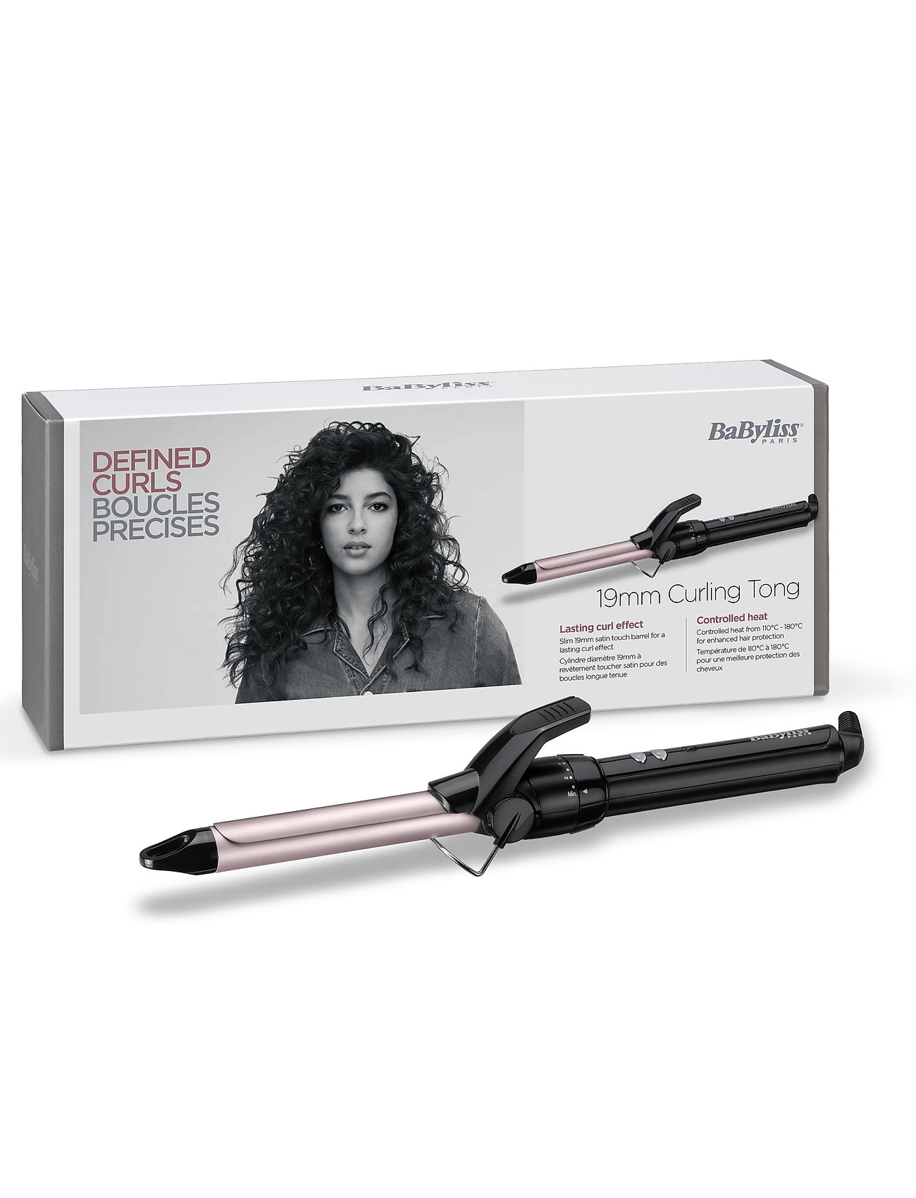 BaByliss - 19mm Curling Tong - locktång - black/rose - 2