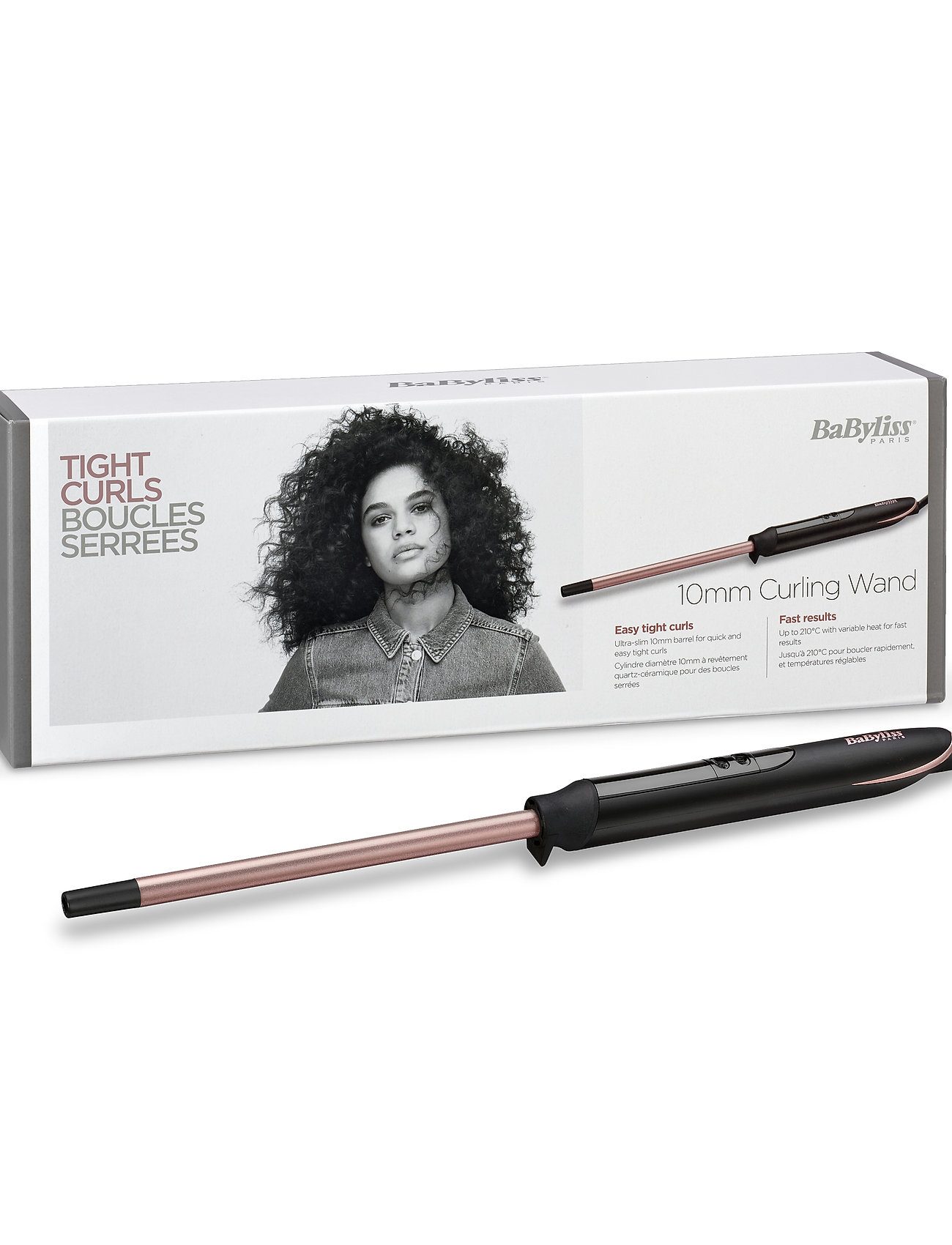 BaByliss - 10mm Curling Wand - laveste priser - black/rose gold - 5