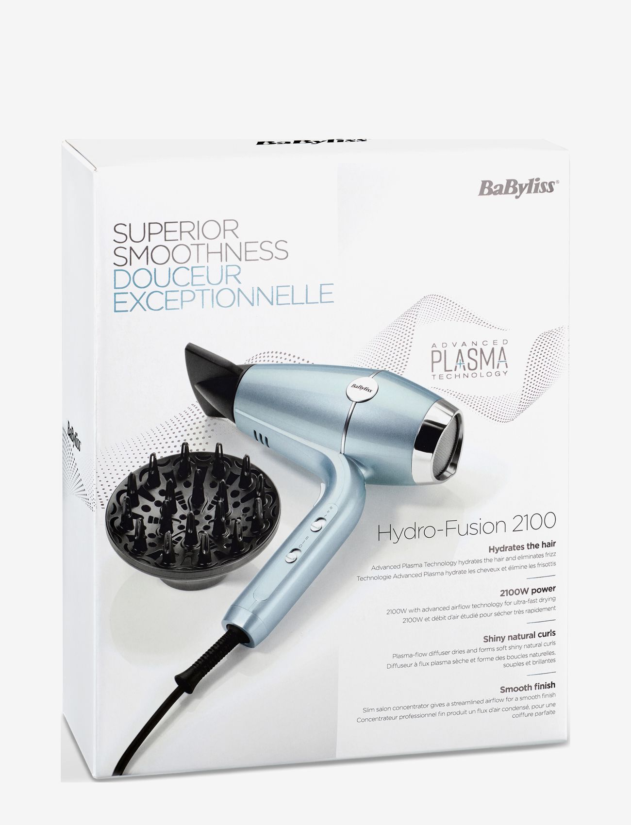 BaByliss - Hydro-Fusion 2100 - hårfön - light blue - 5