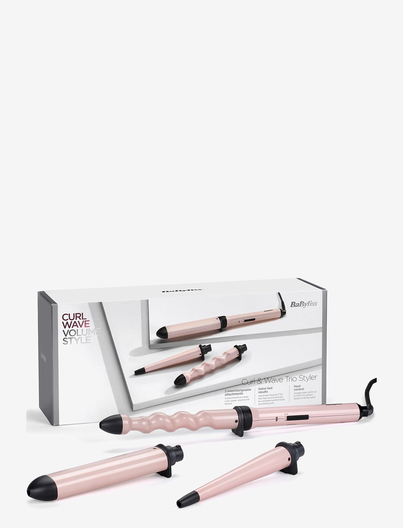 BaByliss - Curl & Wave Trio Styler - locktång - pink - 1