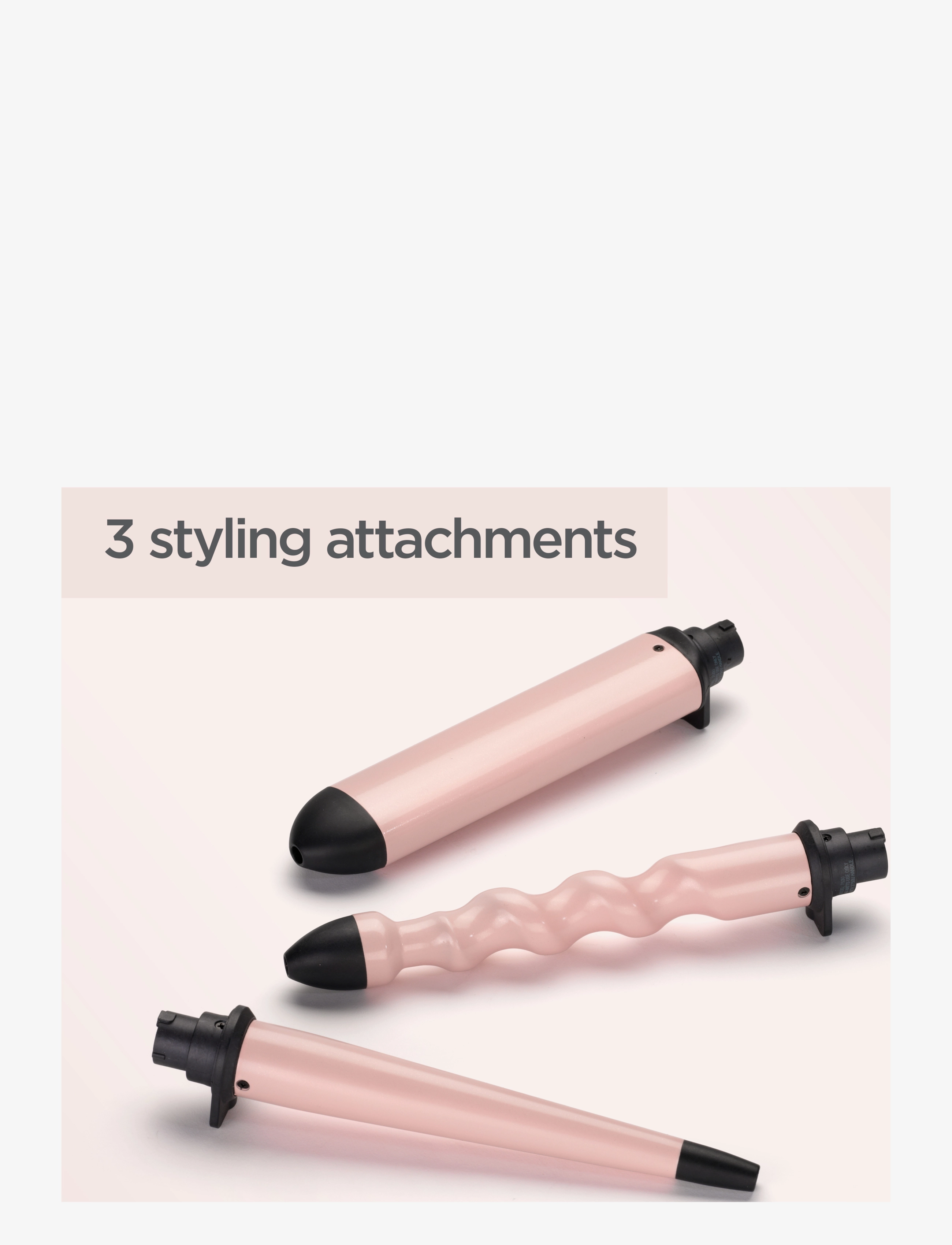 BaByliss - Curl & Wave Trio Styler - plaukų garbanojimo žnyplės - pink - 2