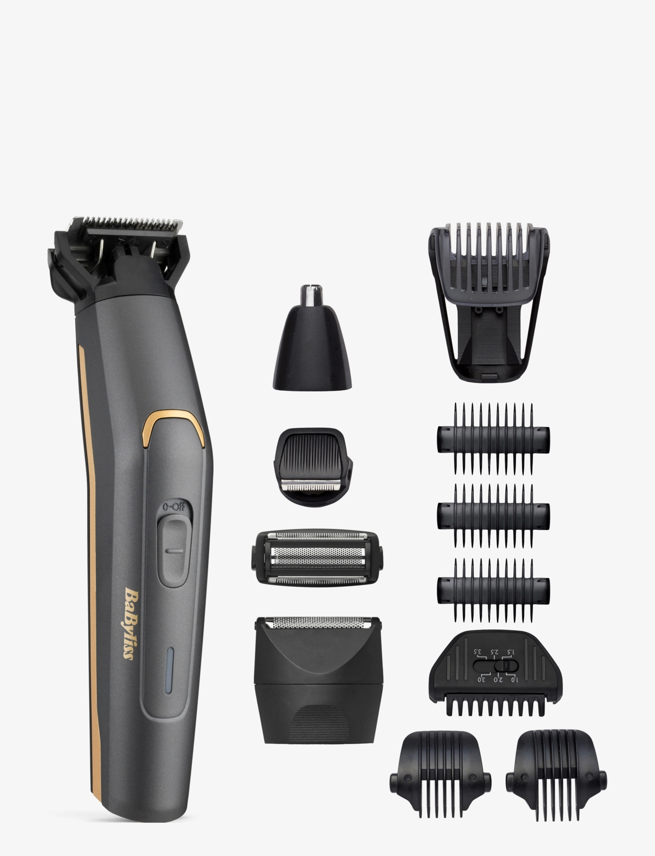 BaByliss Graphite Precision 12 In 1 Multi Trimmer, One Size, Grey, Skønhed Mænd > Barberingsprodukter, Herre