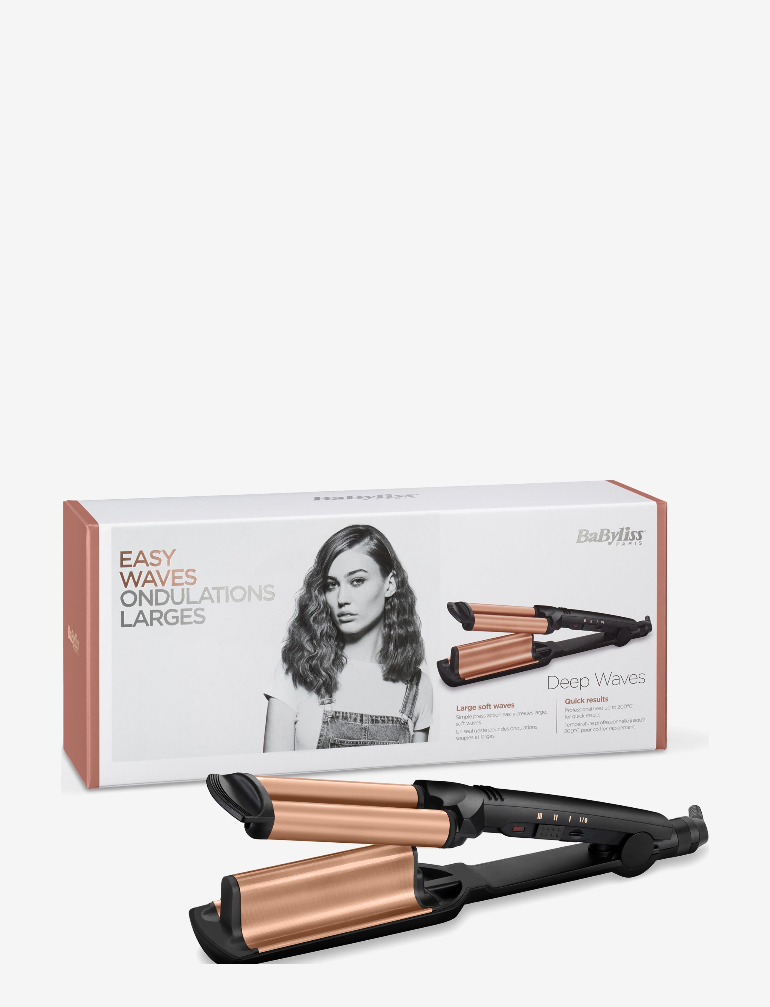 BaByliss - Deep Waves - krølltang - black/copper - 2