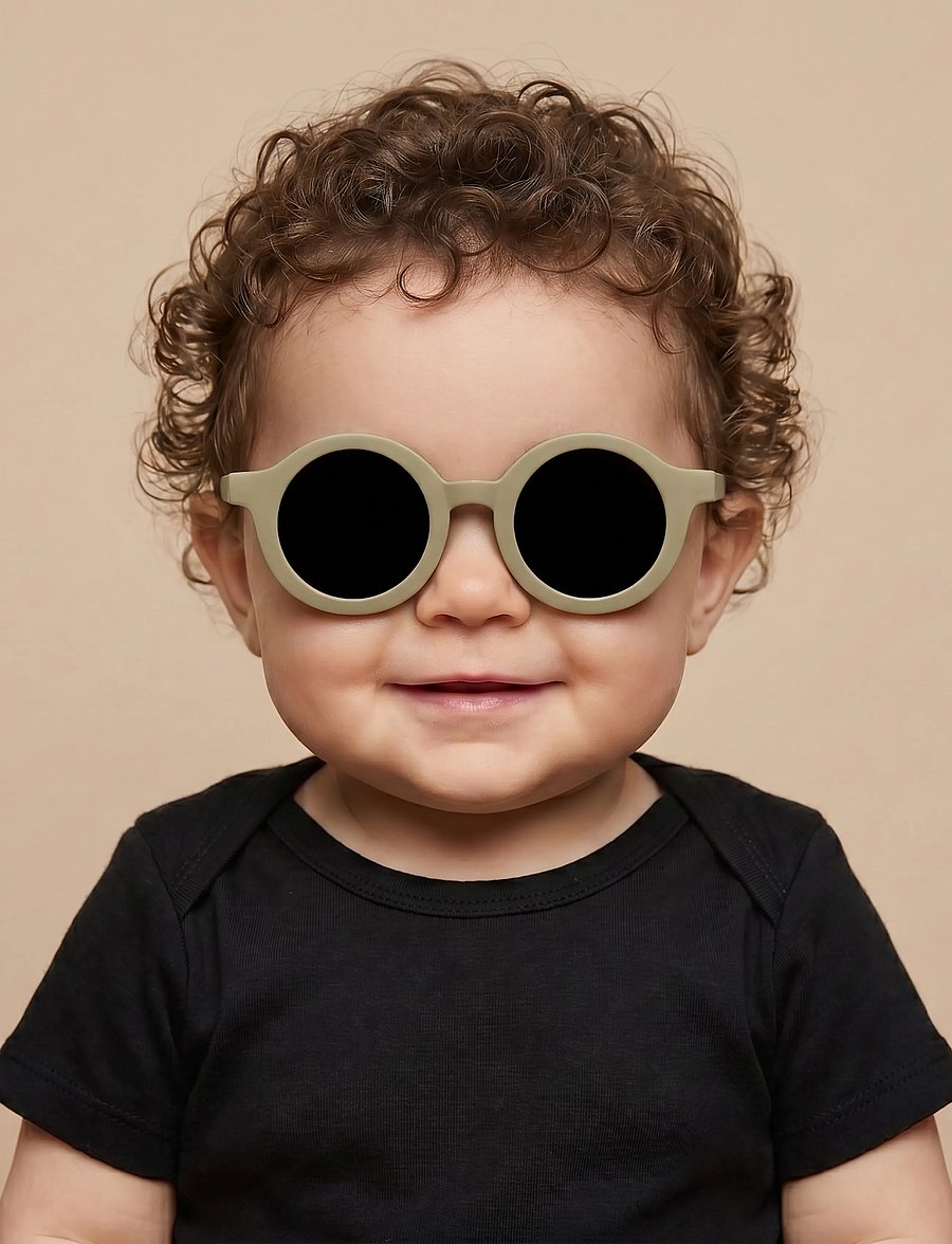 BabyMocs - BabyMocs Child Signature Bendable Sunglasses - solbriller - khaki - 0