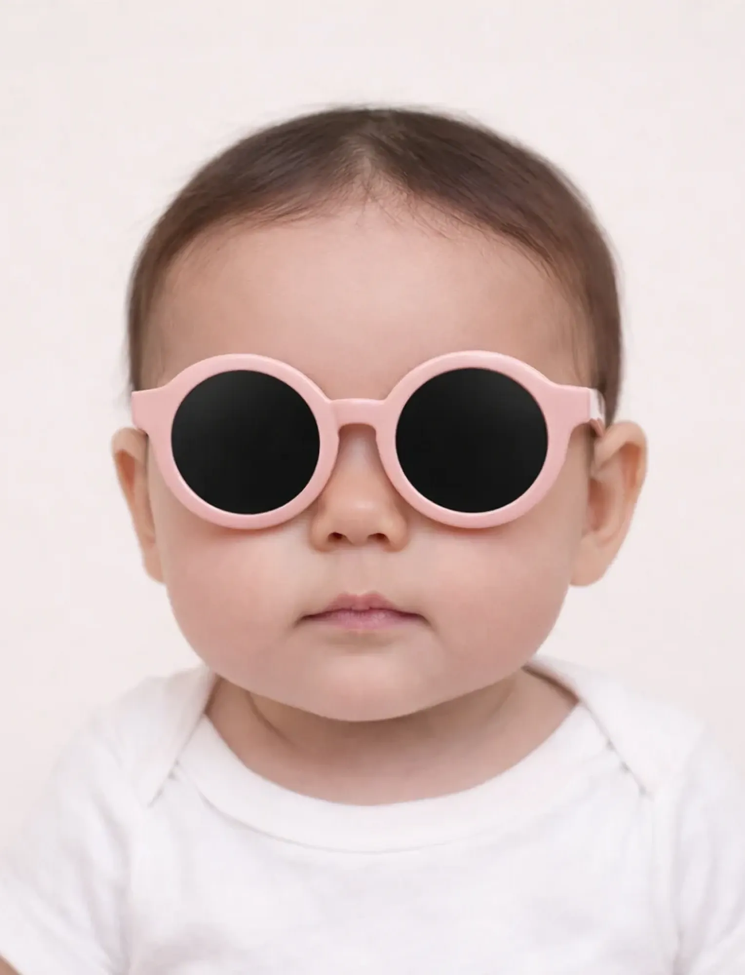 BabyMocs Child Signature Bendable Sunglasses, Børn, Børne Runde Bøjelige Solbriller, Pink, Str: 0-1.5Y