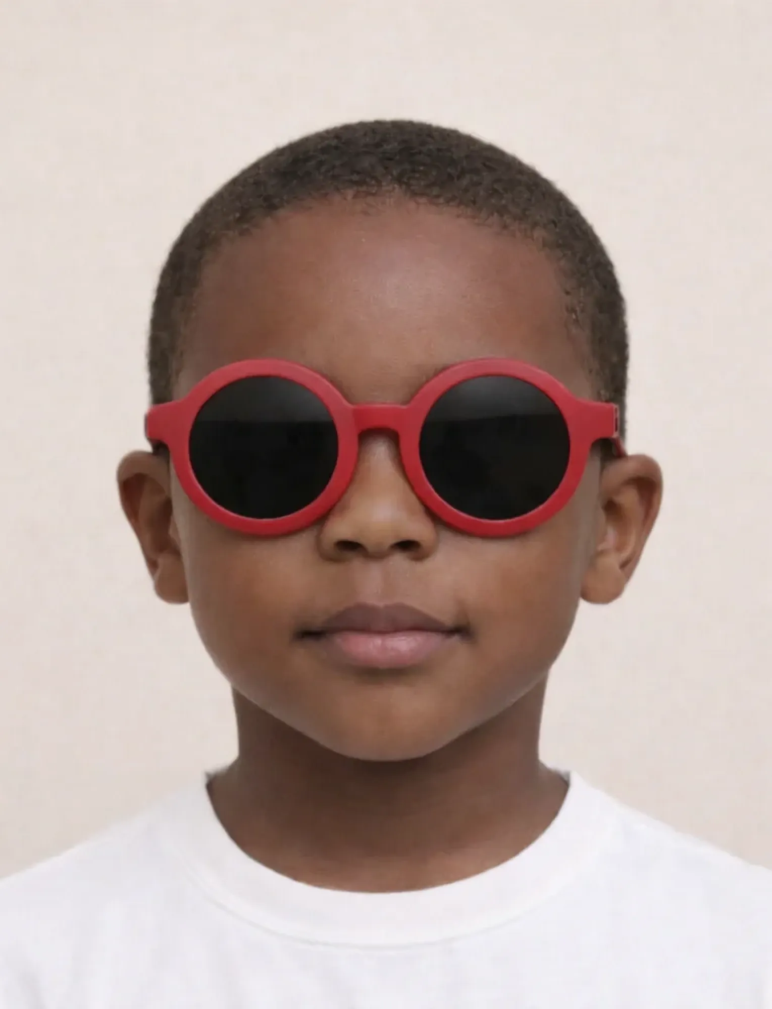 BabyMocs Child Signature Bendable Sunglasses, Børn, Børne Runde Bøjelige Solbriller, Rød, Str: 1.5-8Y