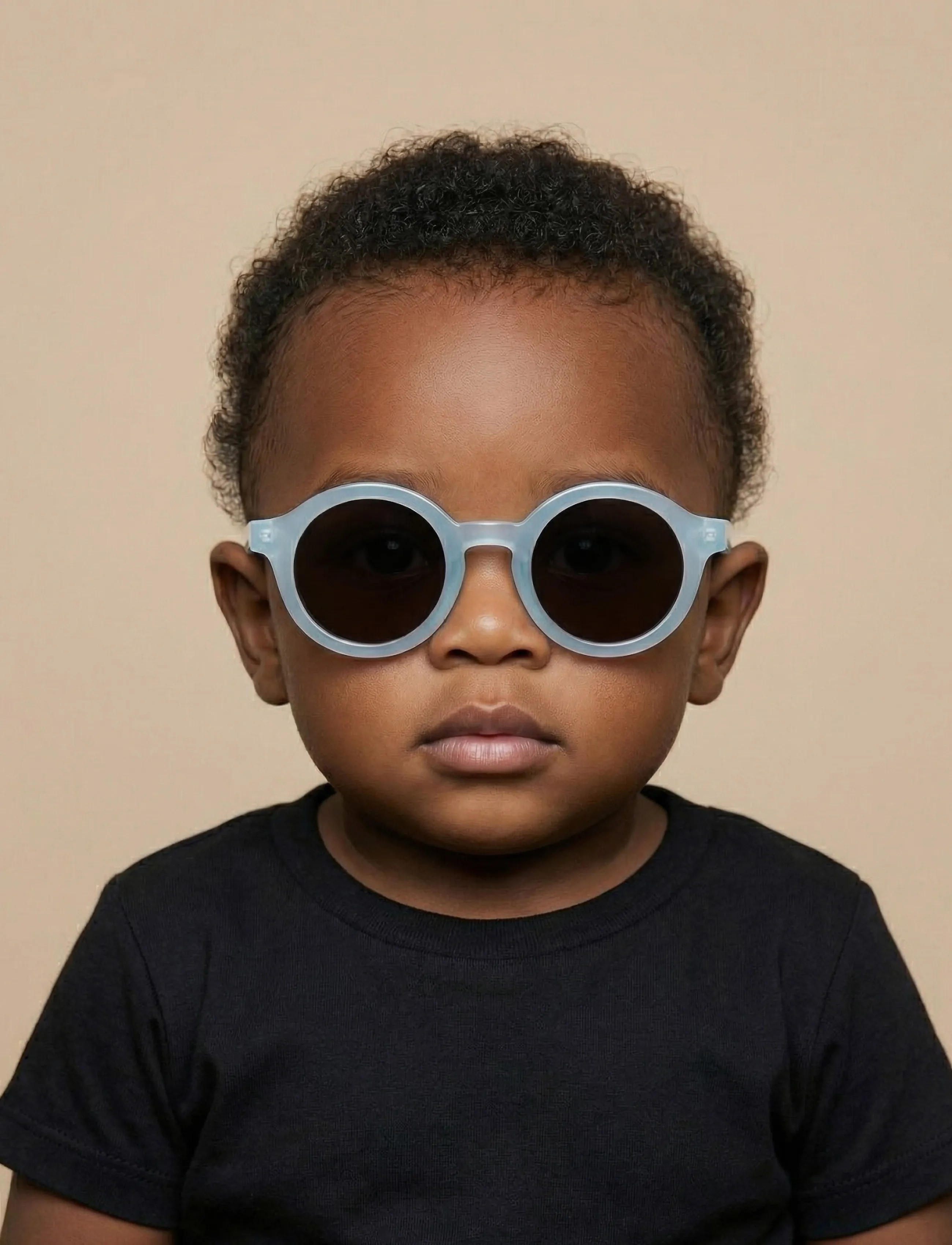 BabyMocs Child Signature Sunglasses, Børn, Børne Runde Solbriller, Blå, Str: 0-1.5Y